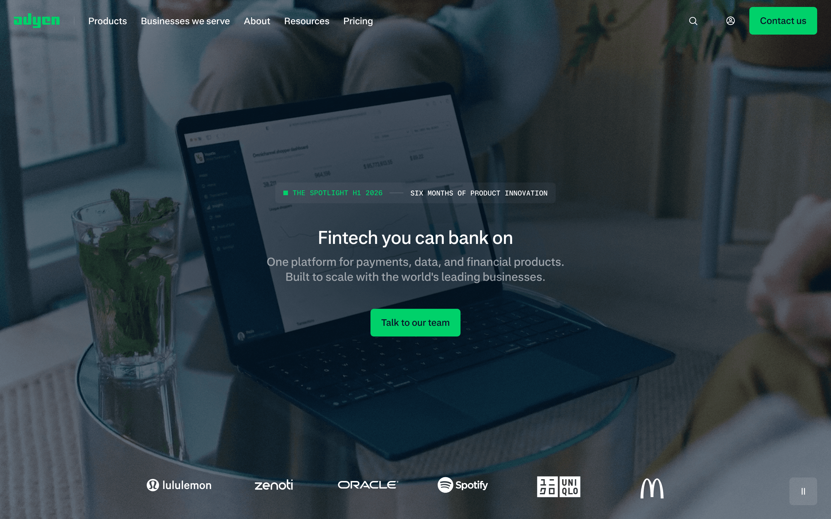 Adyen homepage