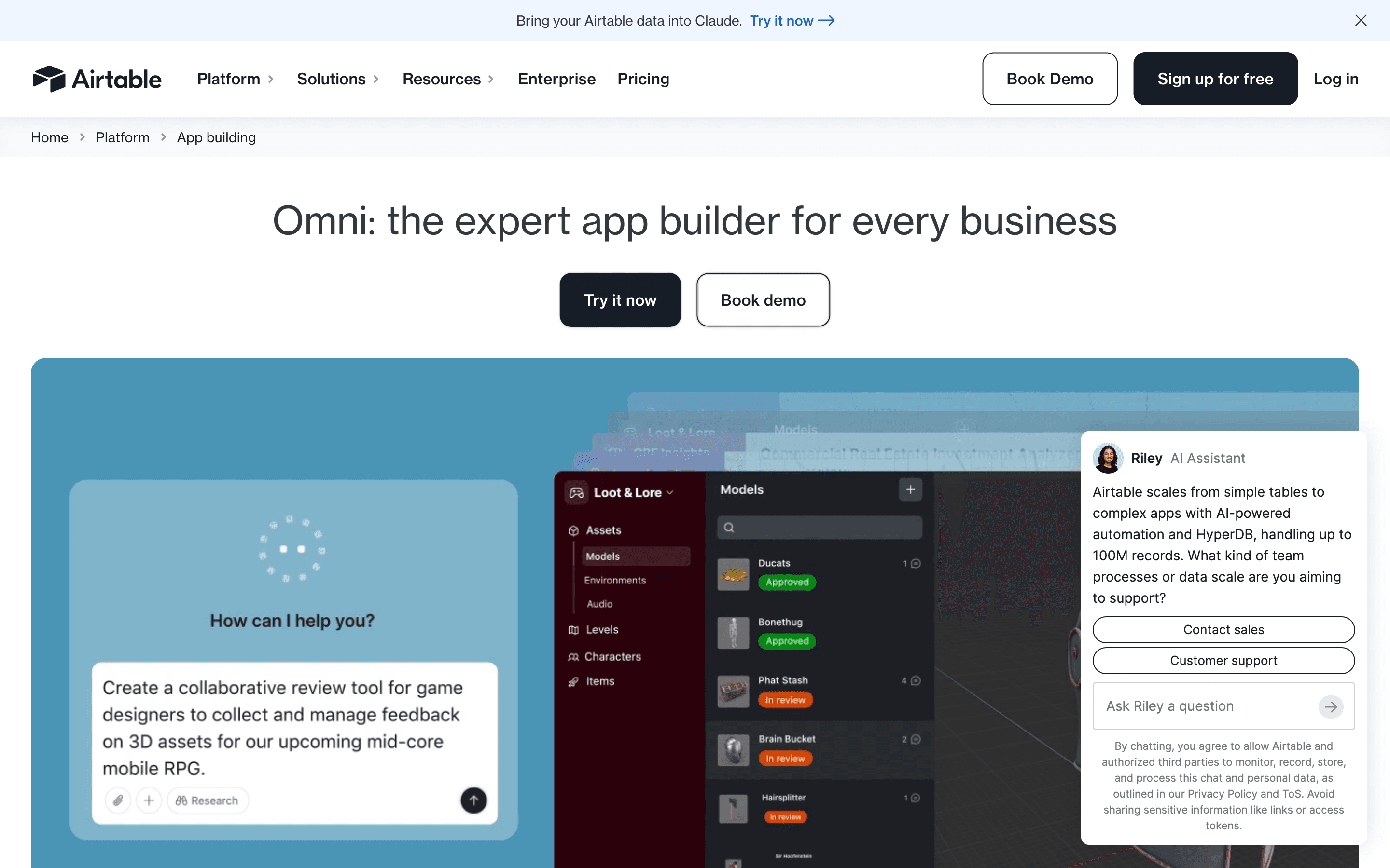 Airtable: App building