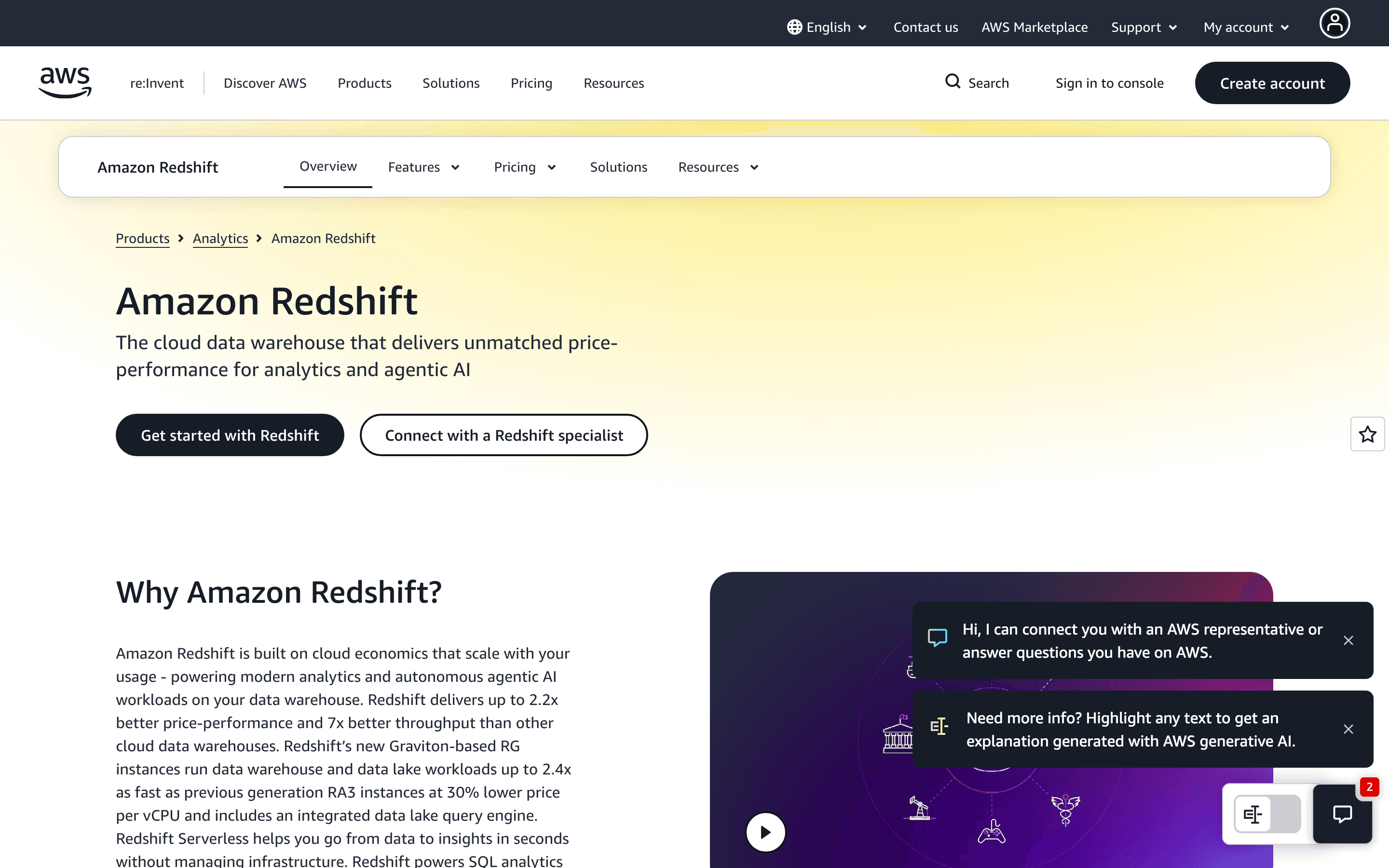 Amazon Redshift: Redshift