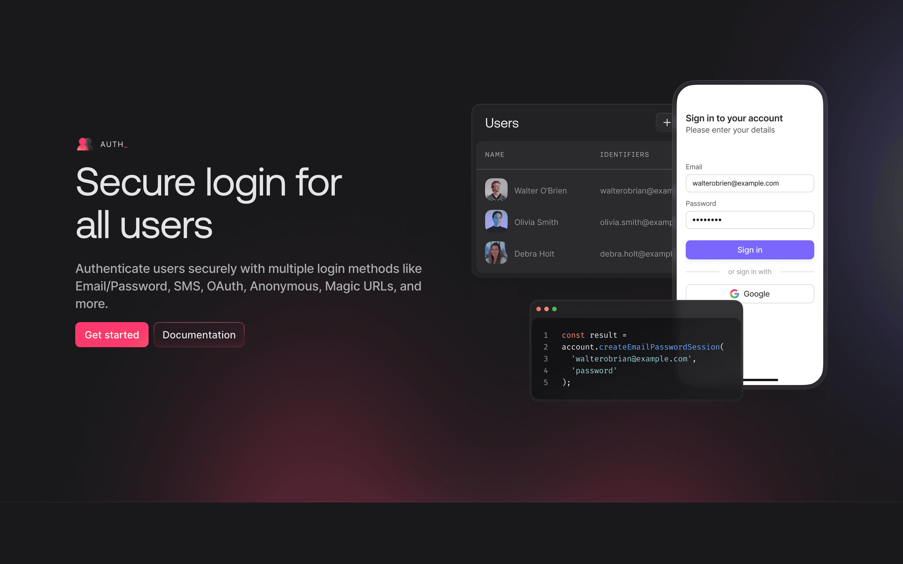 Appwrite: Auth