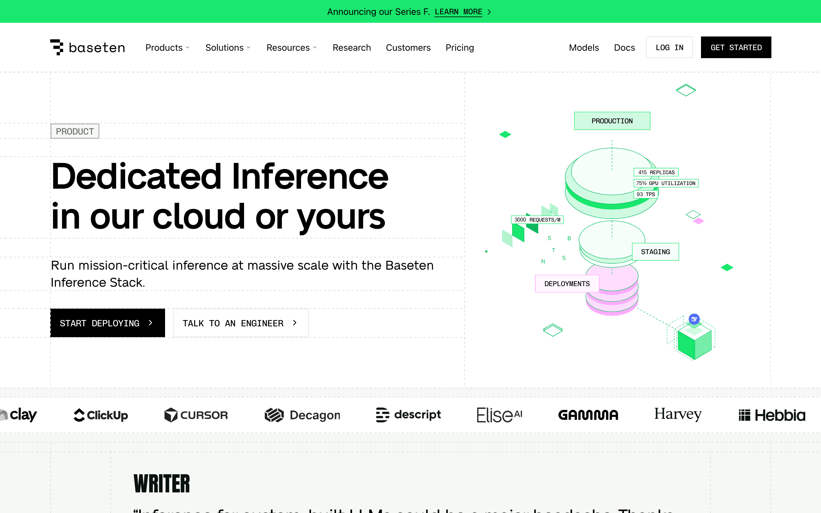 Baseten: Dedicated deployments