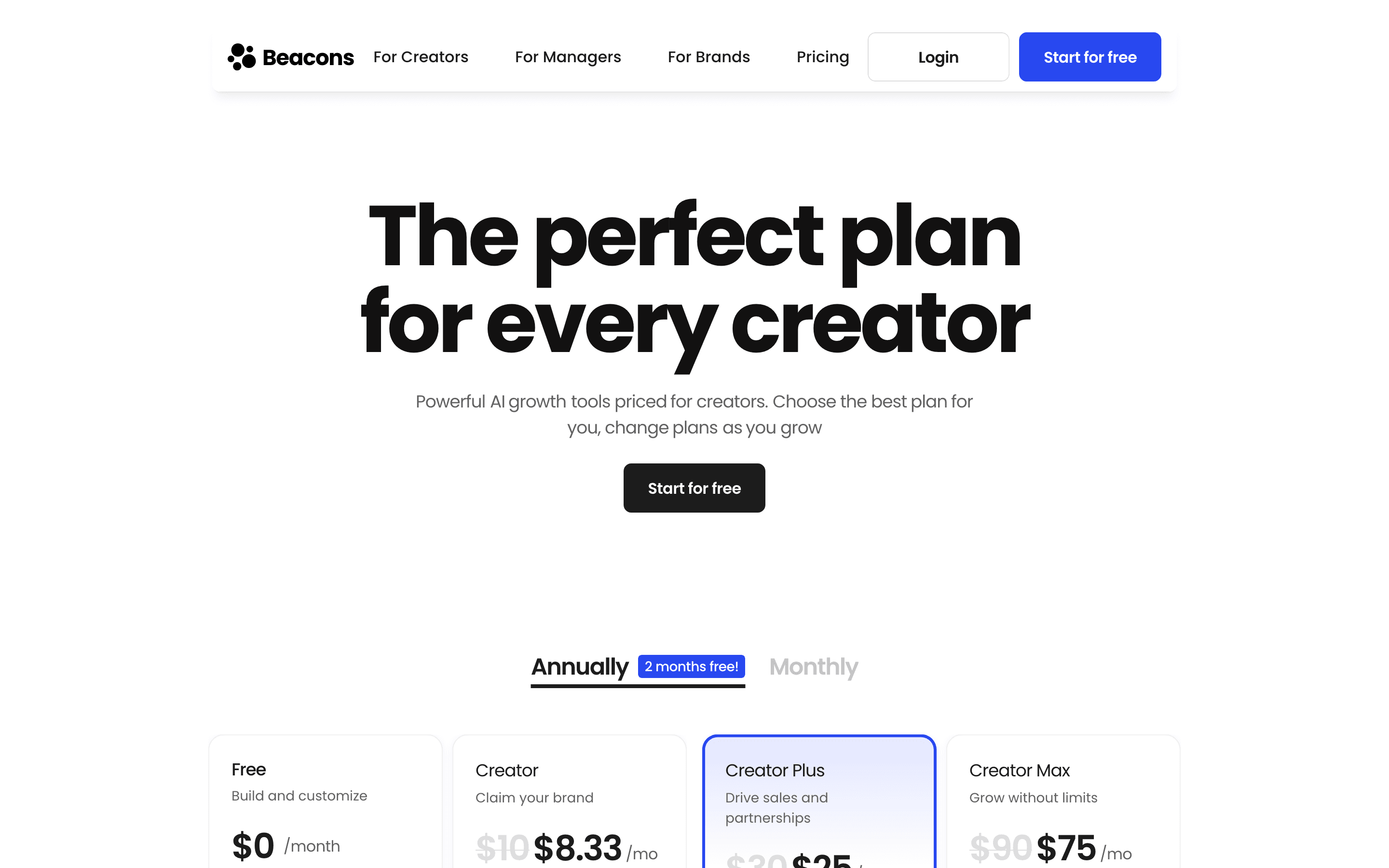 Beacons pricing