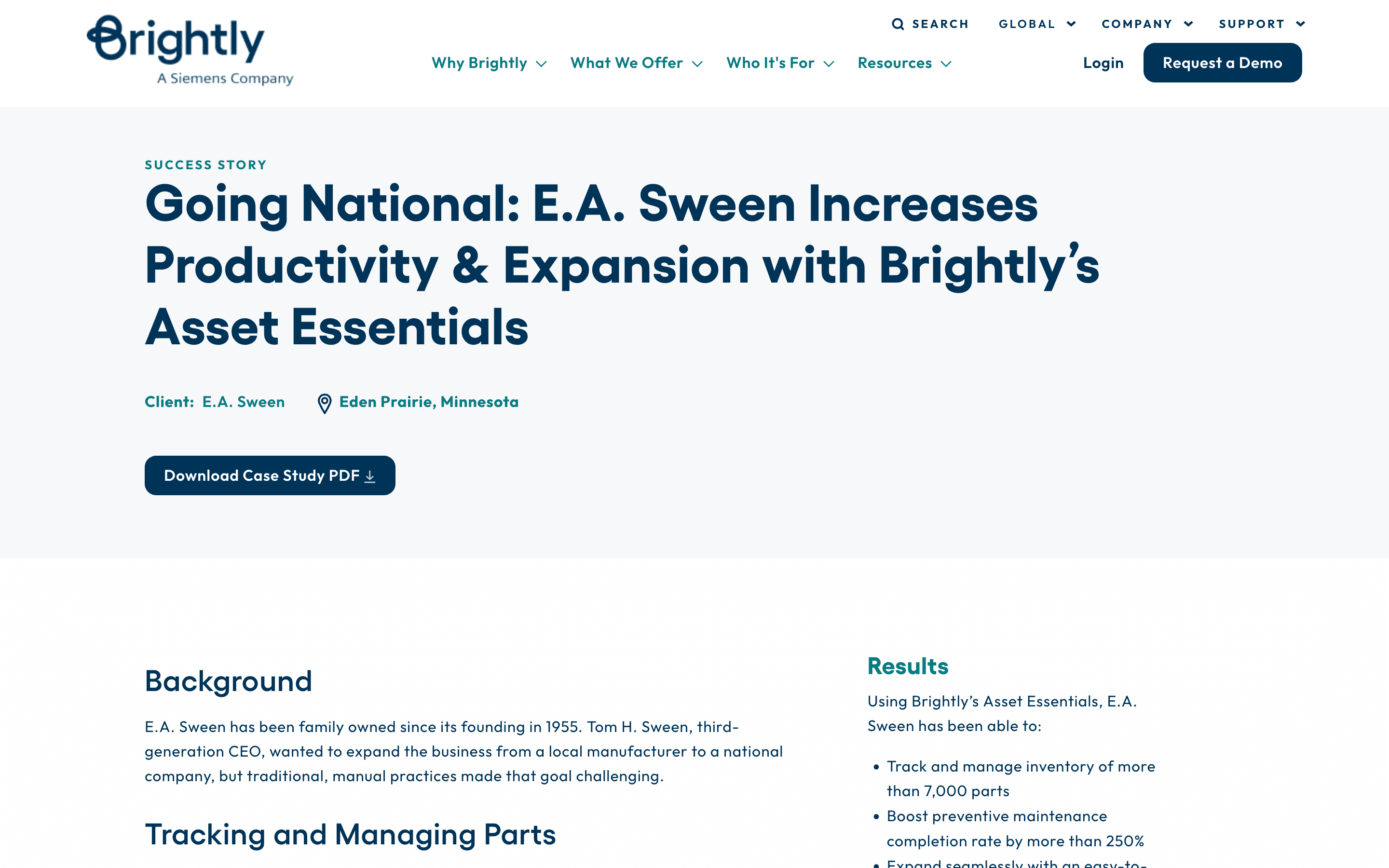 Brightly: Going national ea sween 