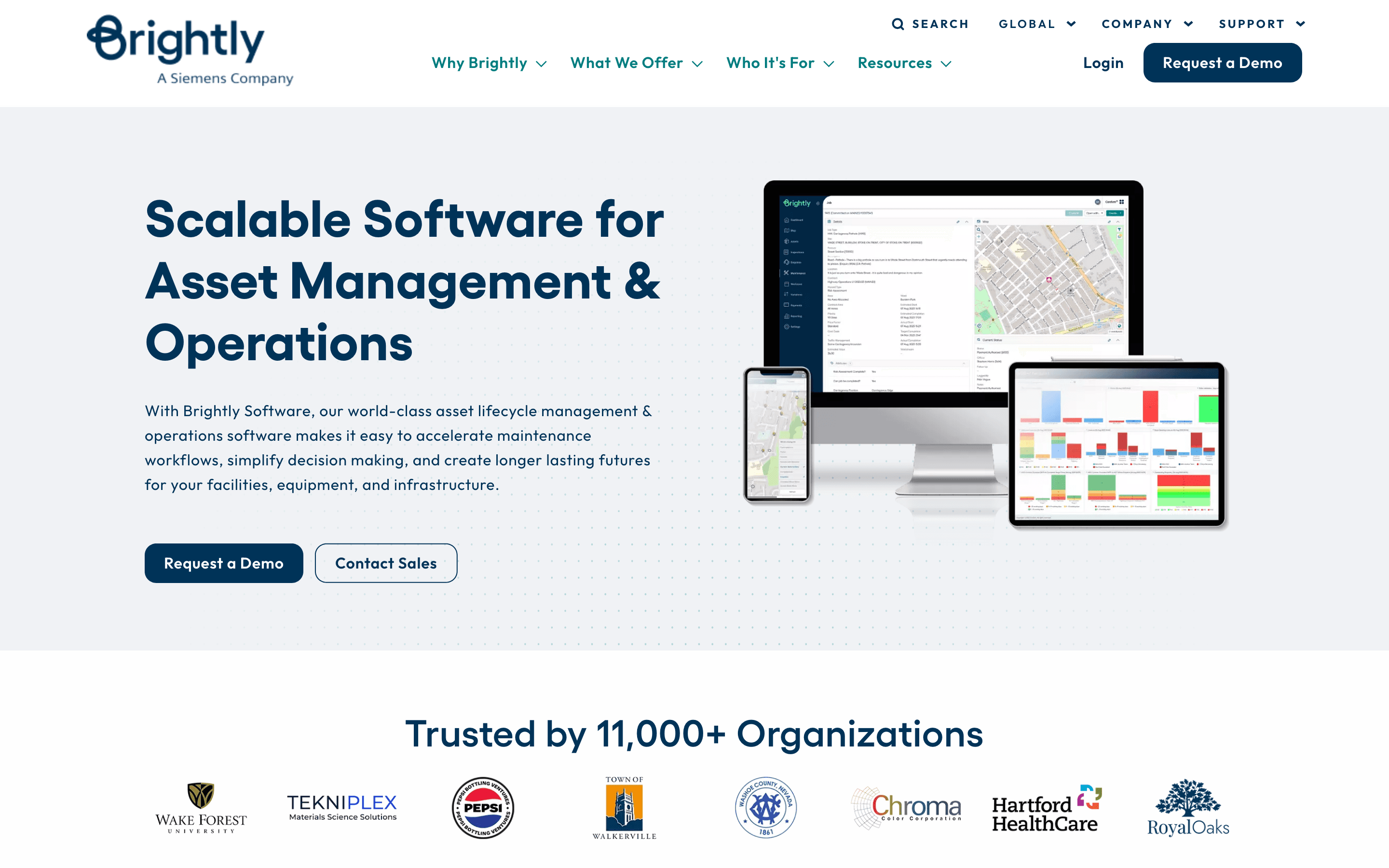 Brightly homepage