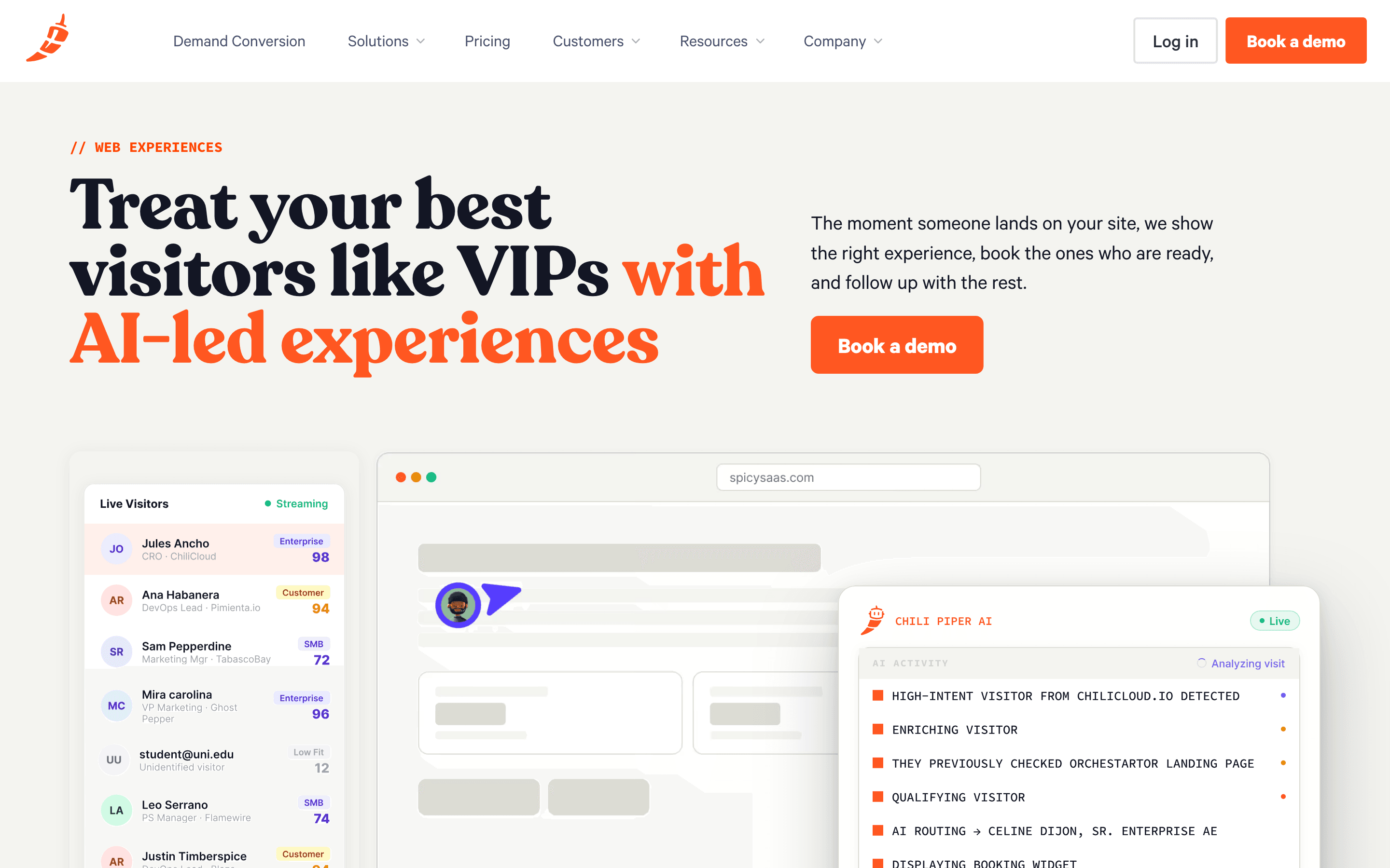 Chili Piper: Web experiences