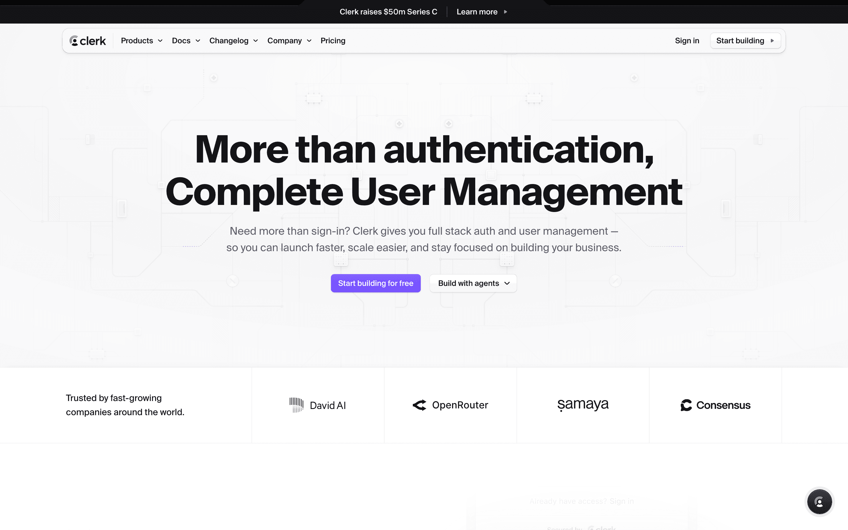 Clerk homepage