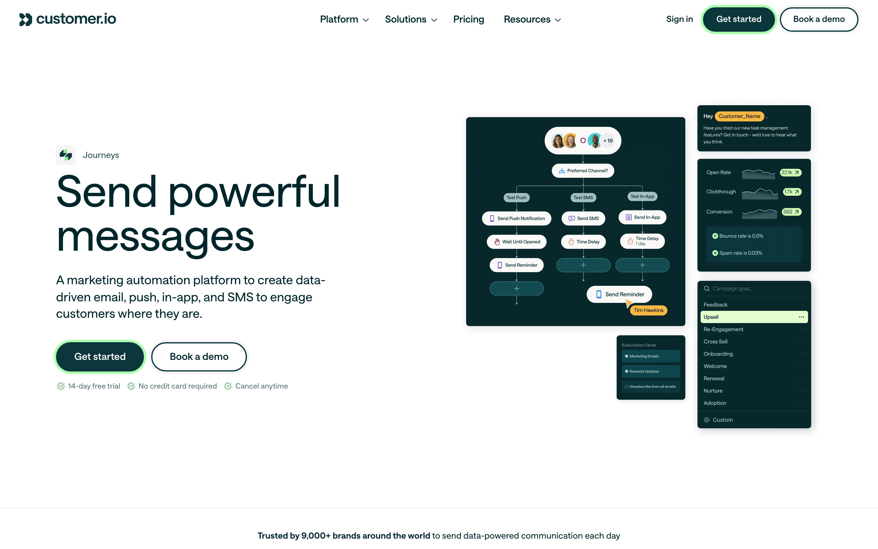 Customer.io: Journeys