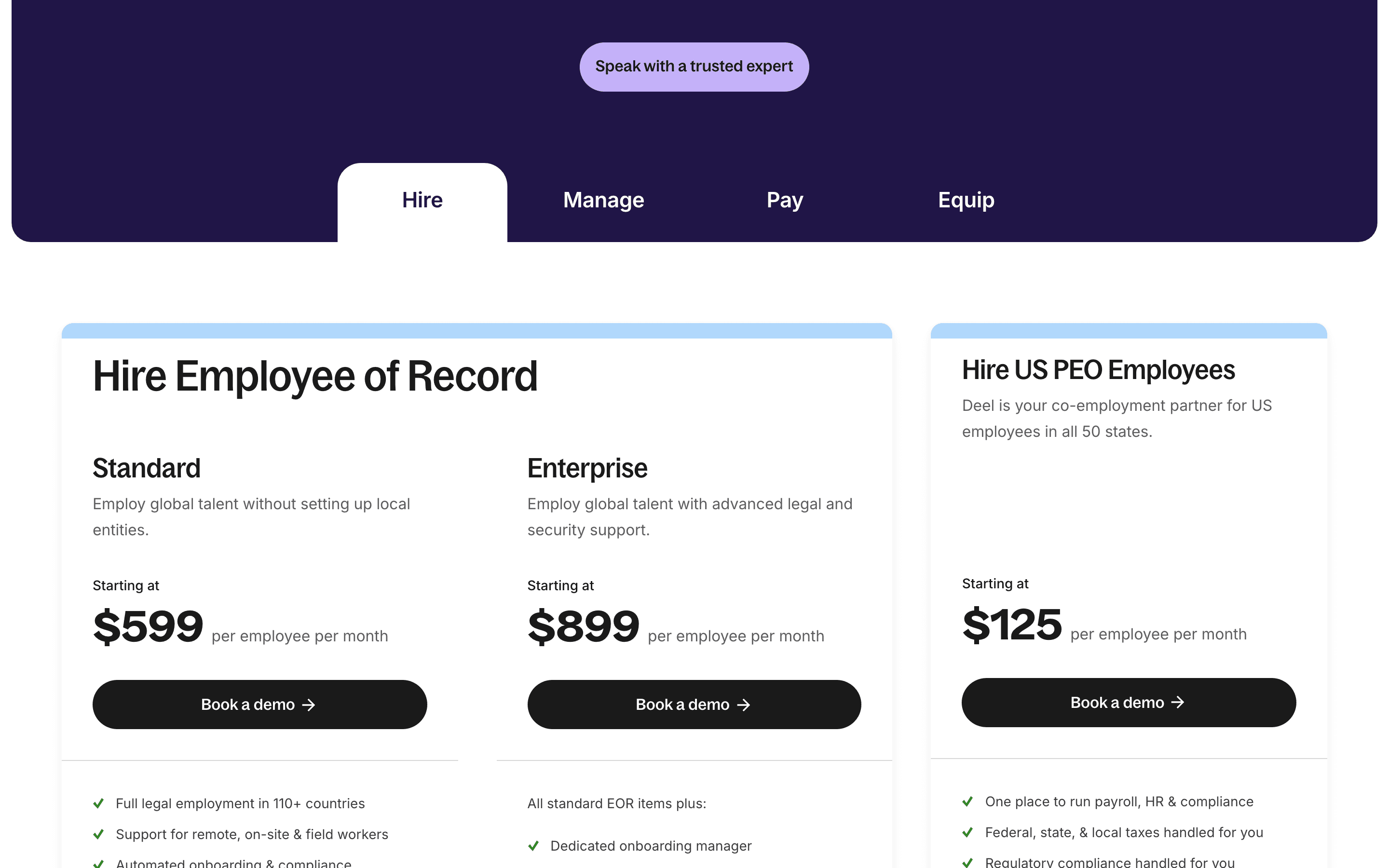 Deel pricing