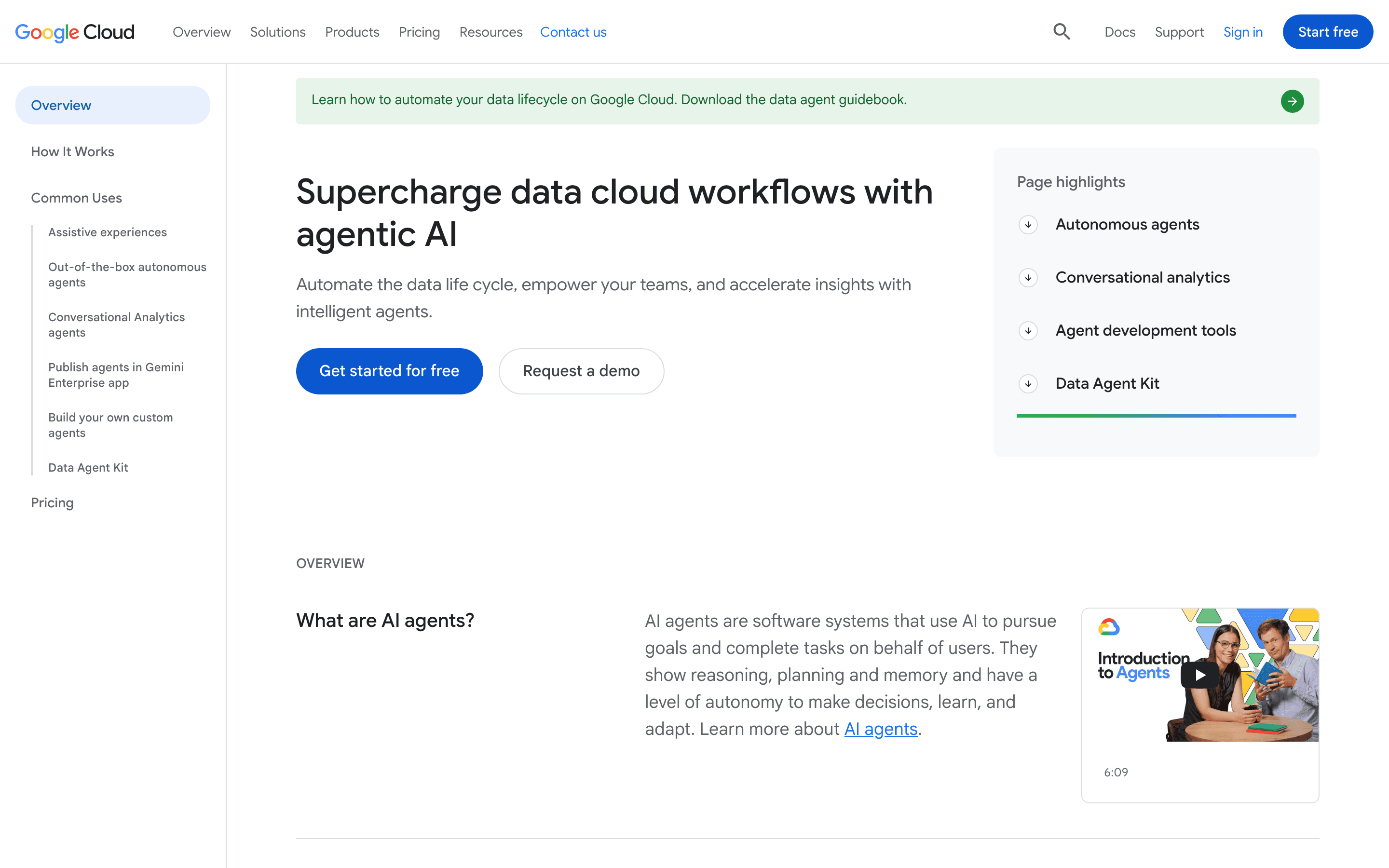 Google BigQuery: Data cloud agents