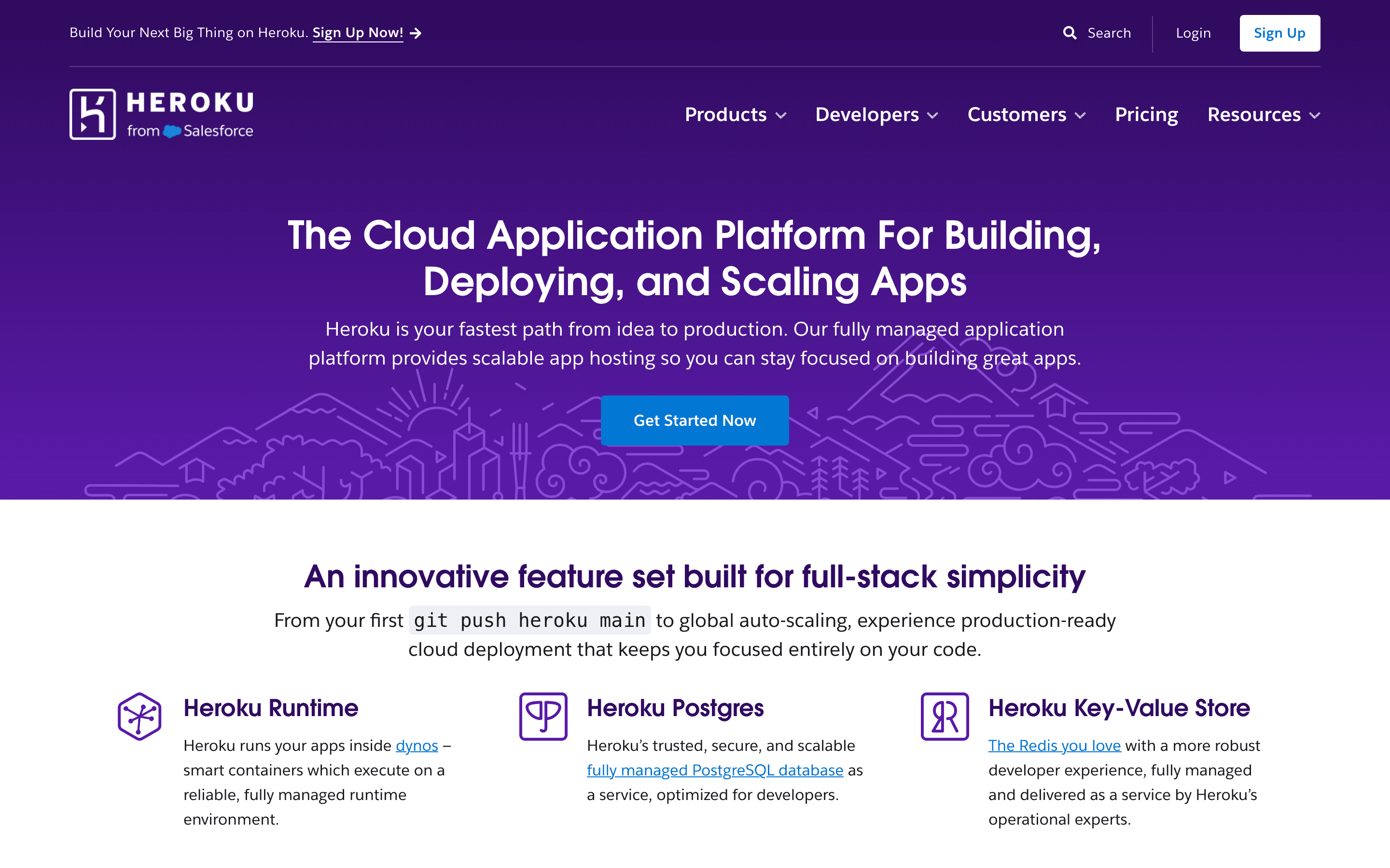 Heroku homepage