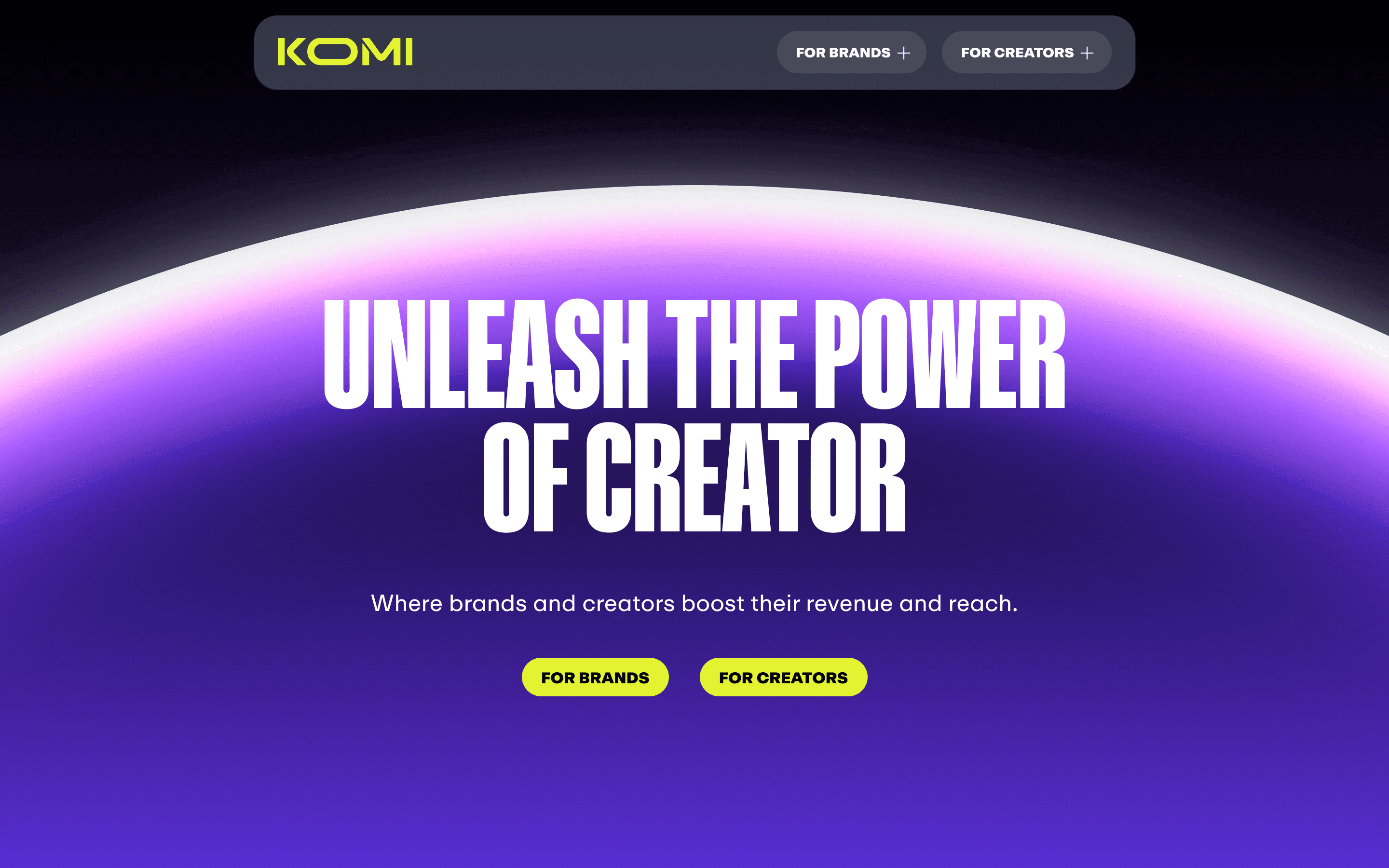 Komi homepage