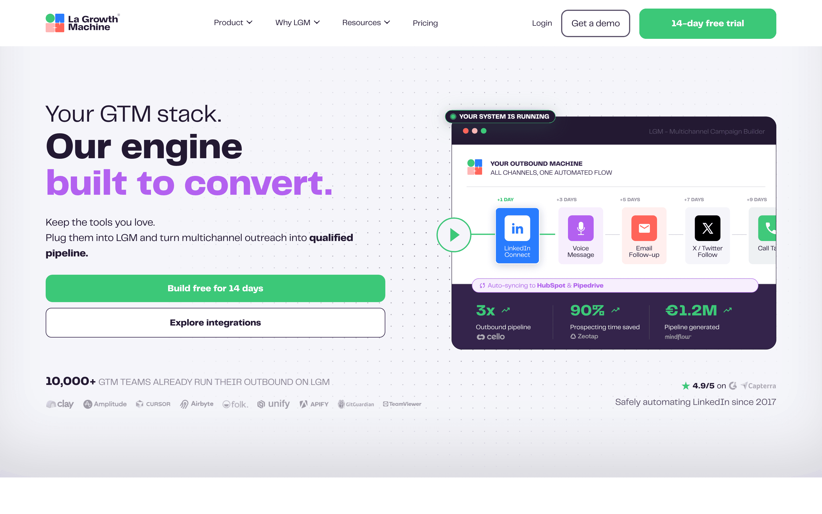 La Growth Machine homepage