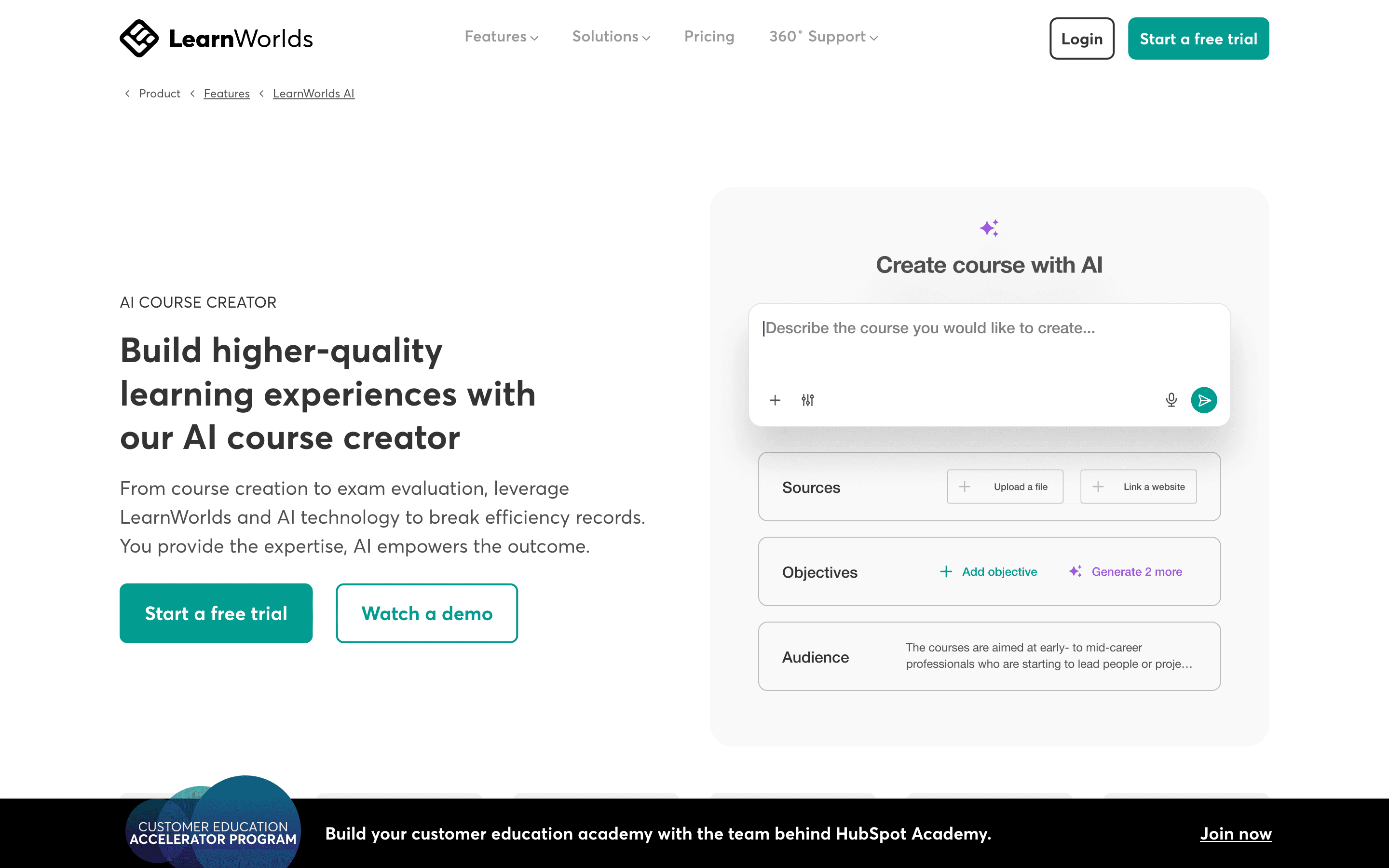 LearnWorlds: Ai