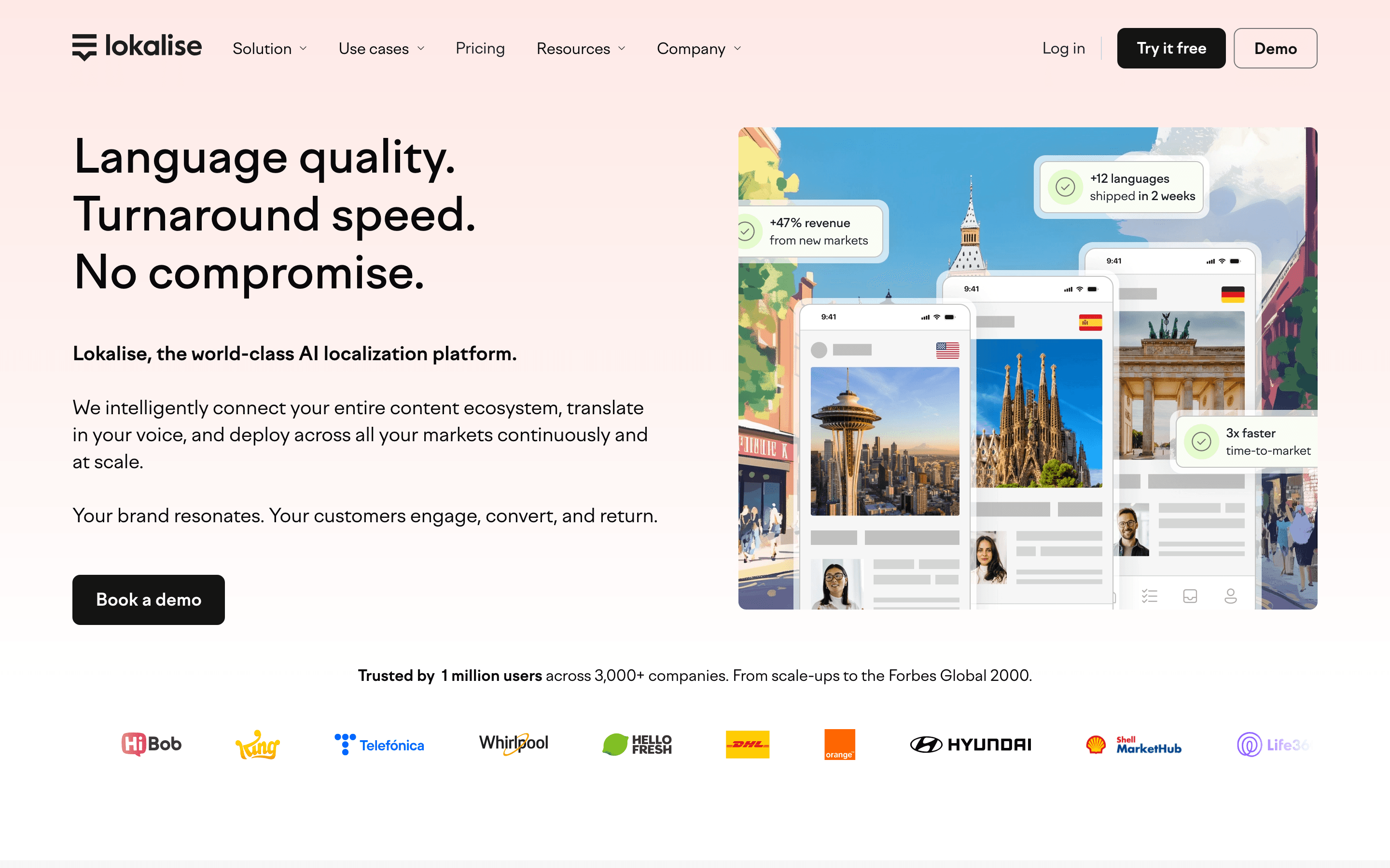 Lokalise homepage