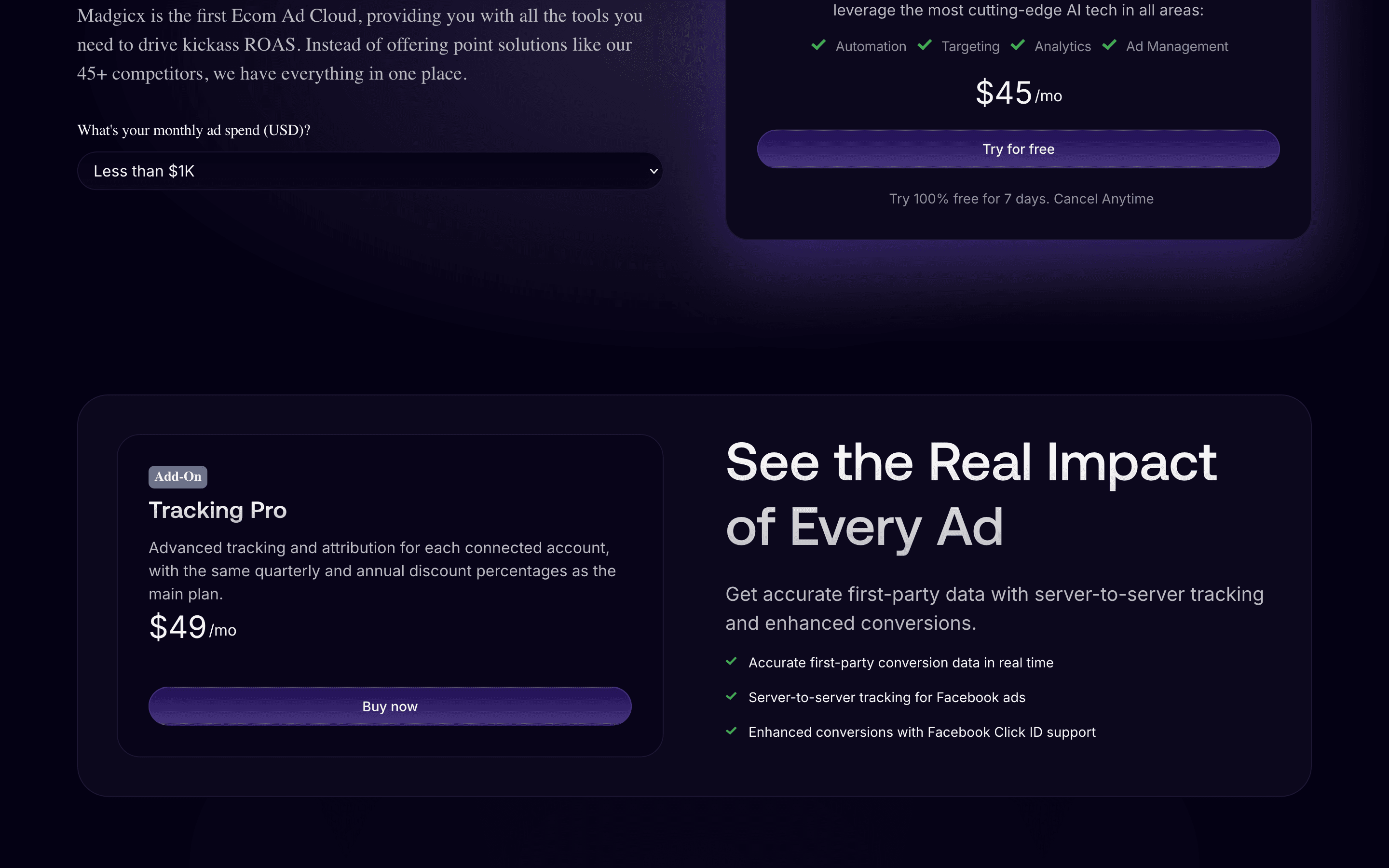 Madgicx pricing