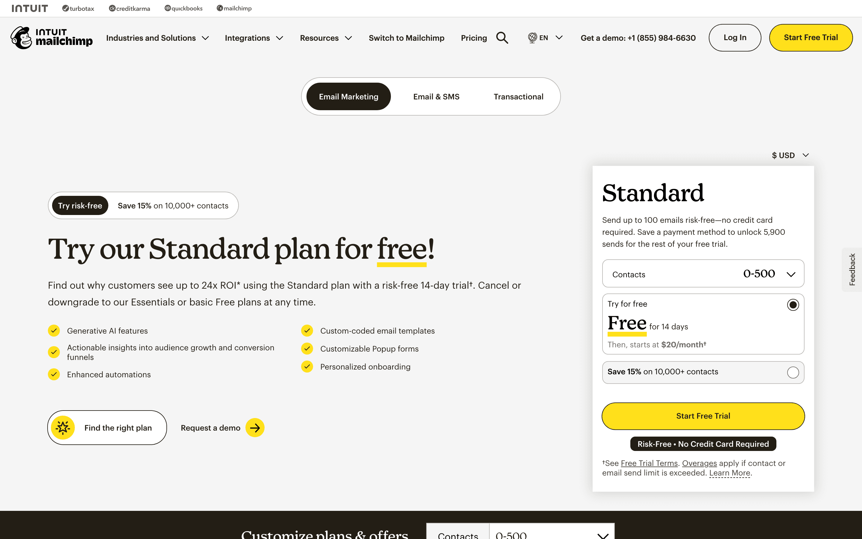 Mailchimp pricing
