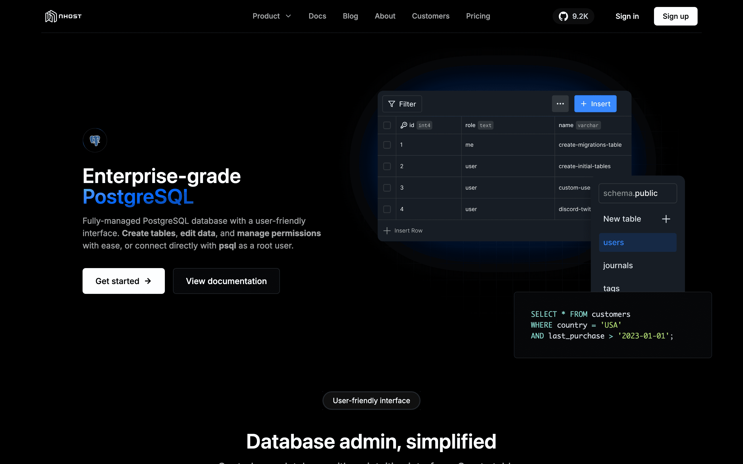 Nhost: Database