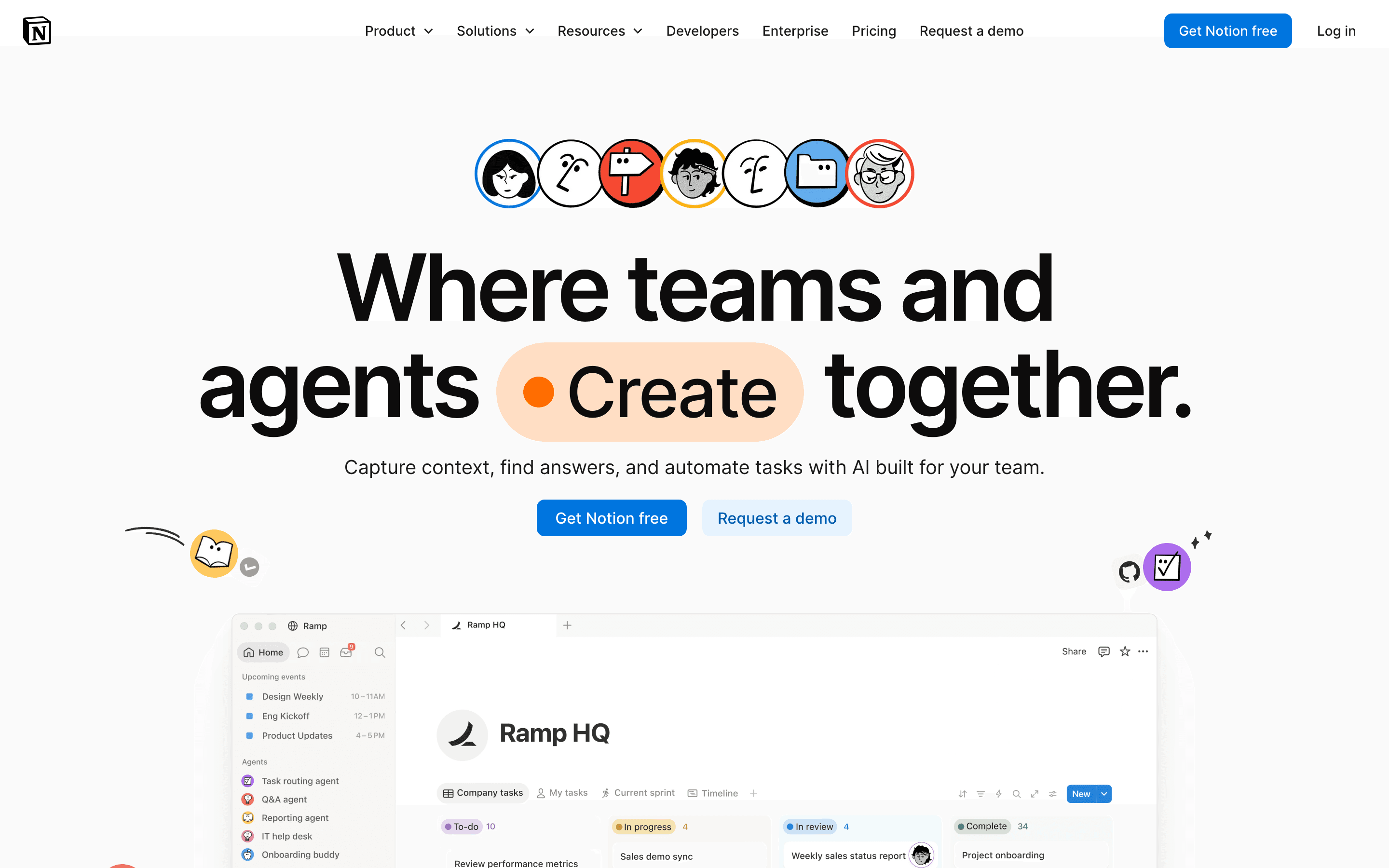 Notion homepage