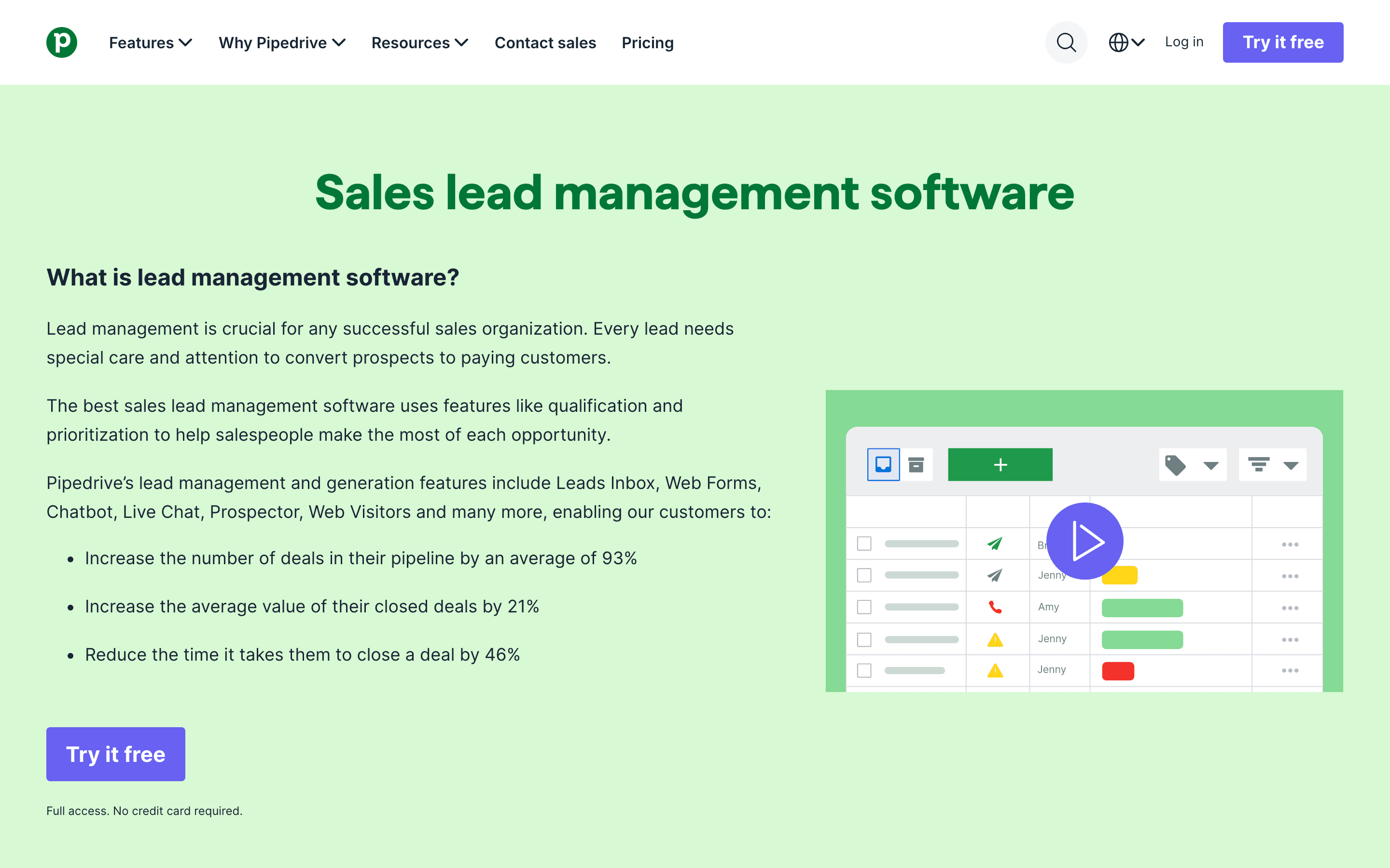 Pipedrive: Leads
