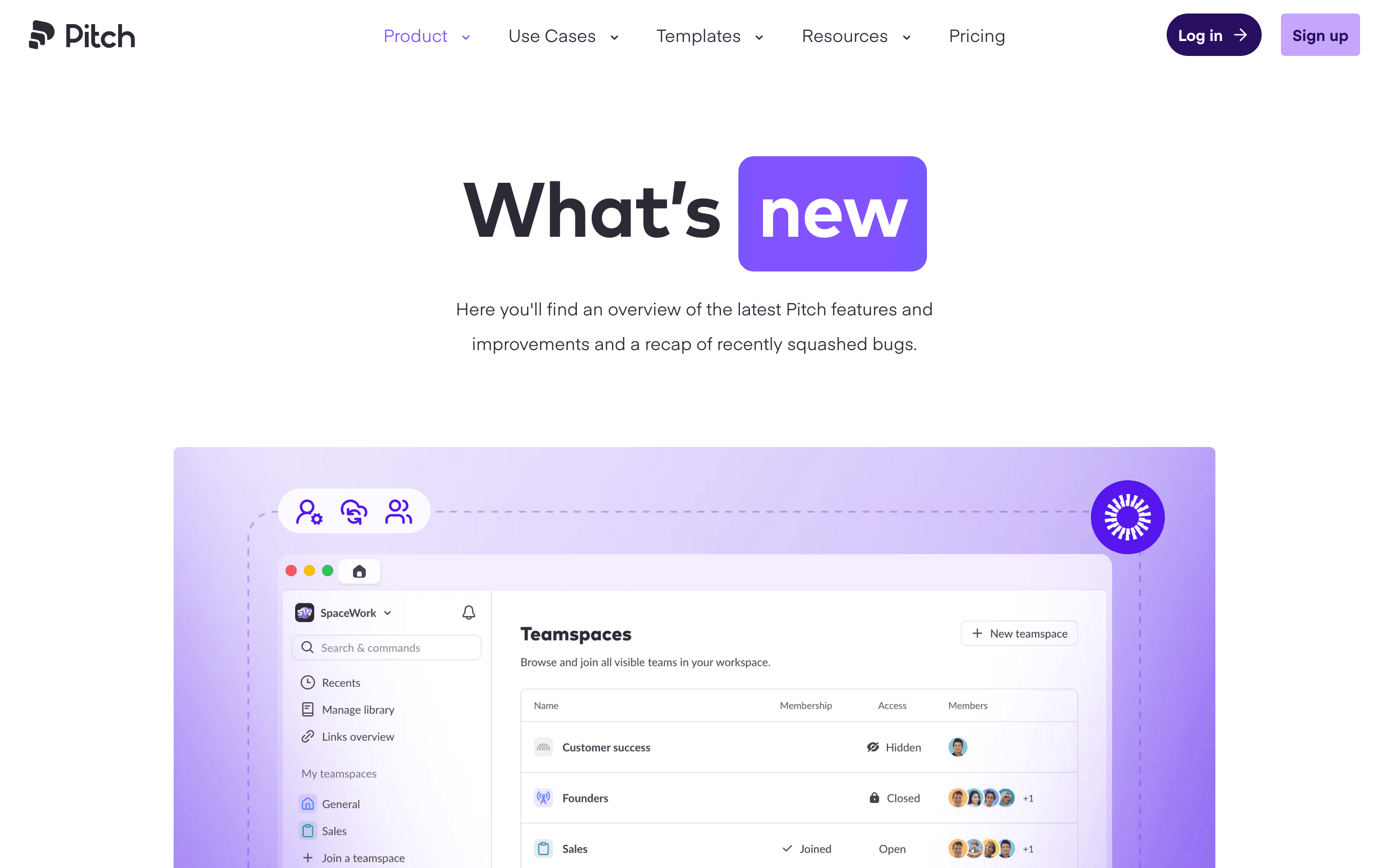 Pitch: Whats new