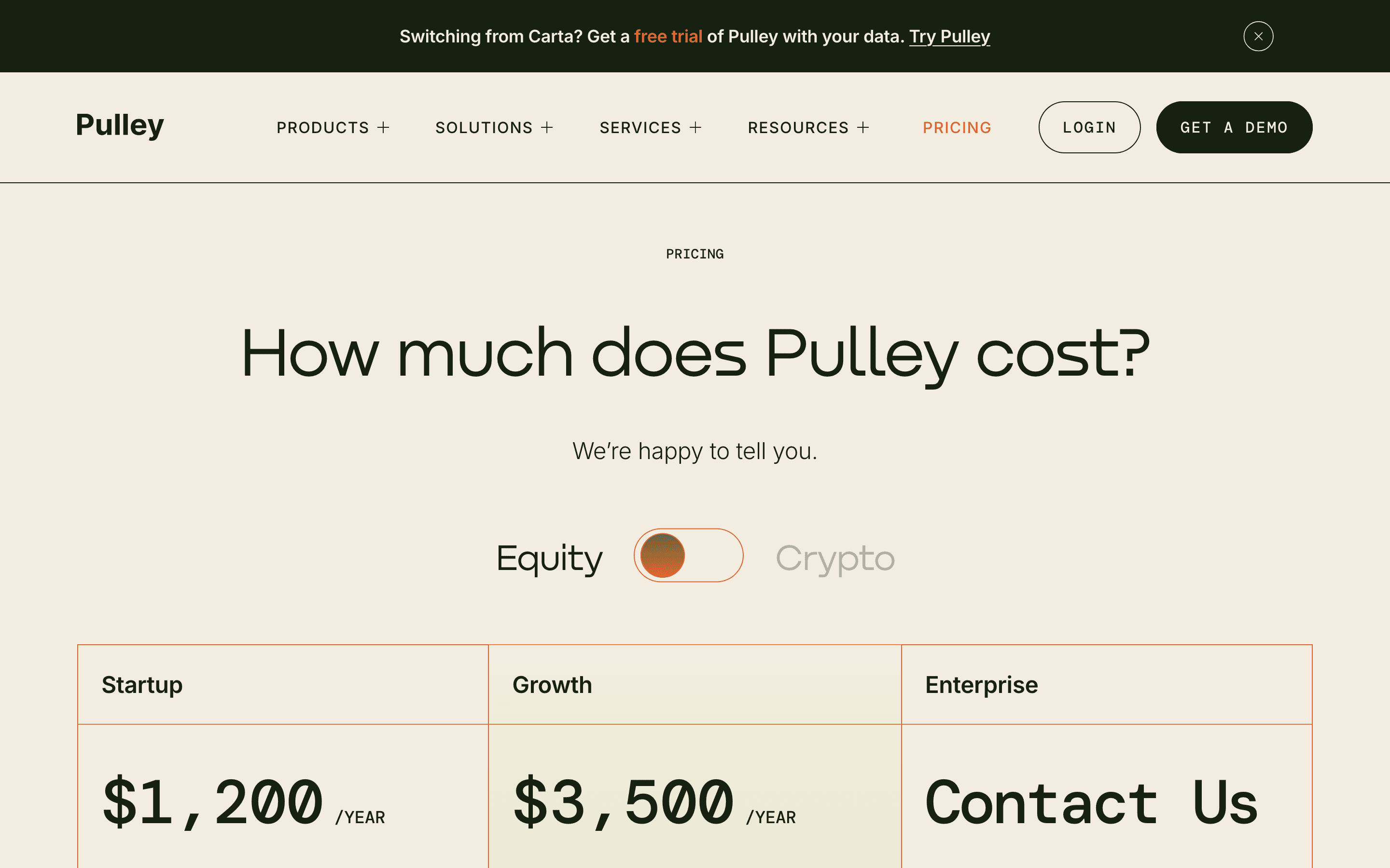 Pulley pricing