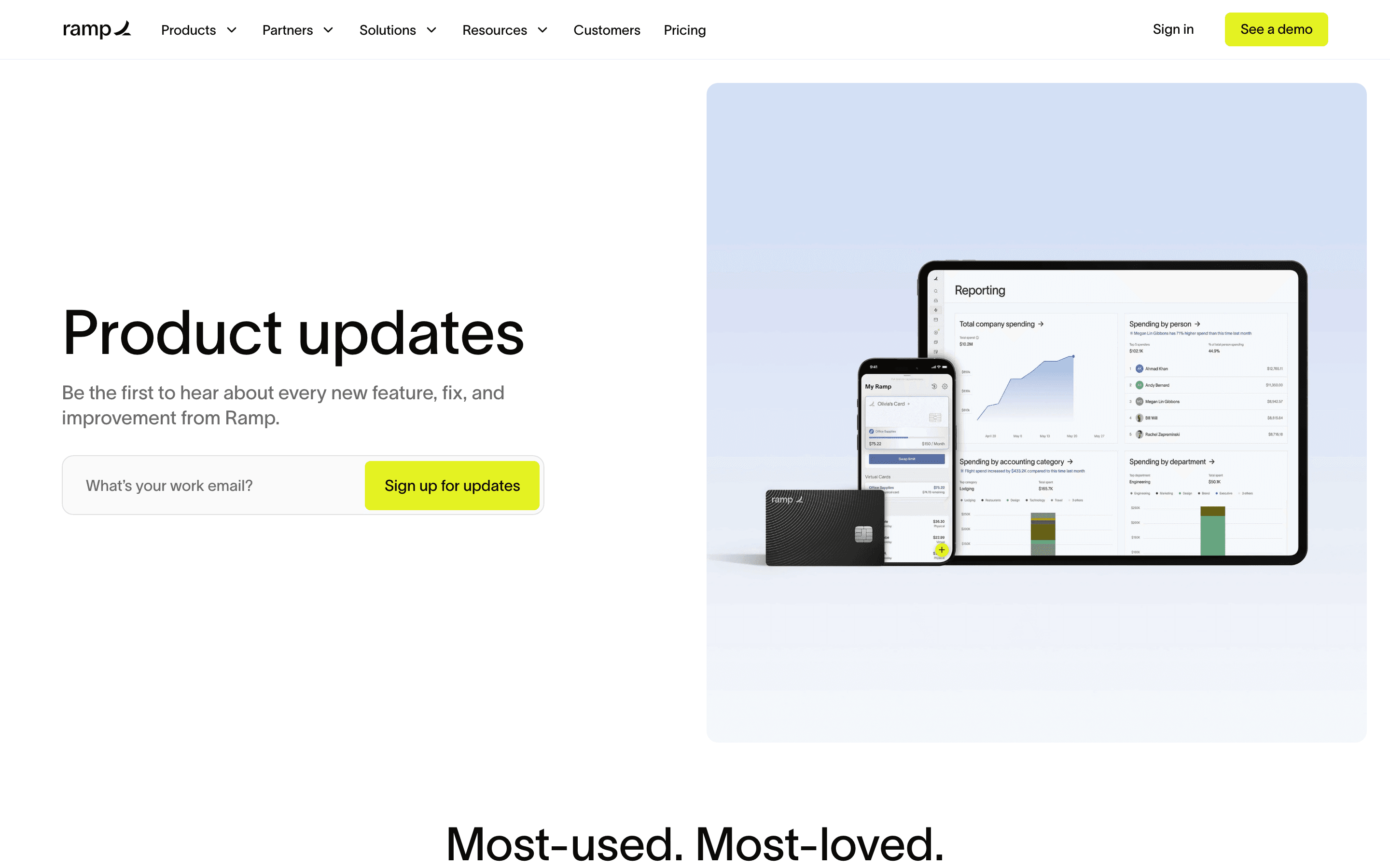 Ramp: Product releases