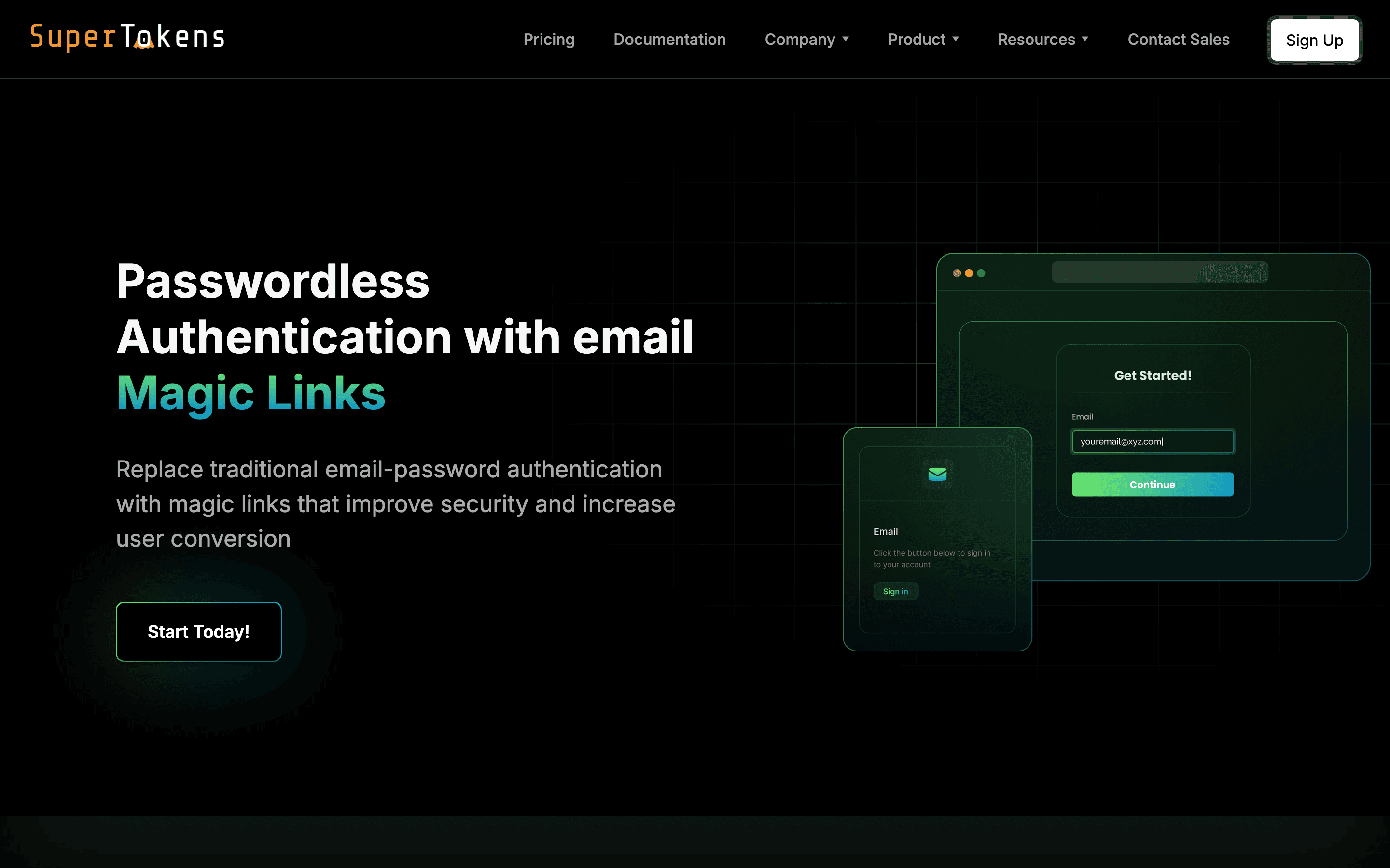 SuperTokens: Email magic links