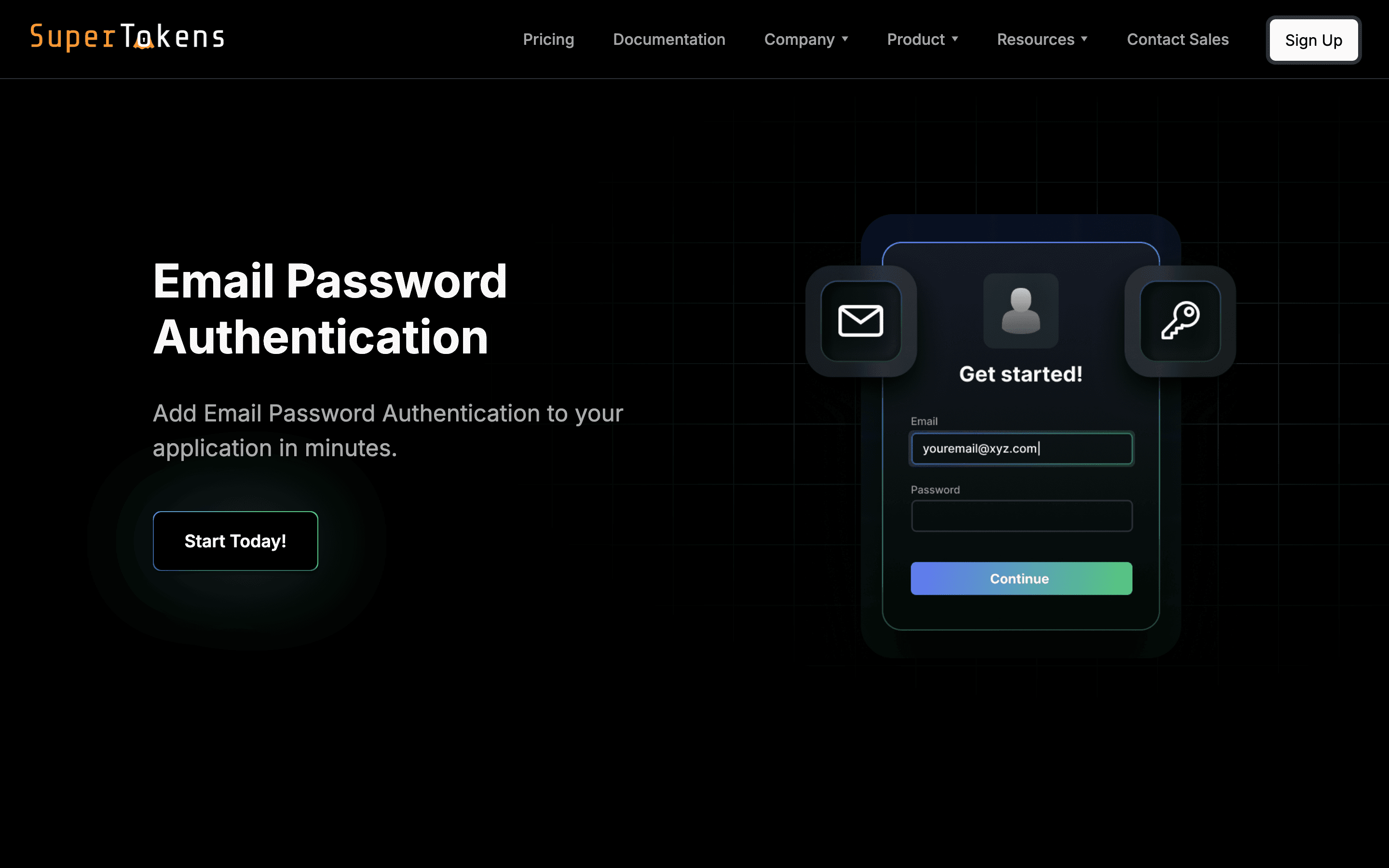 SuperTokens: Email password authentic
