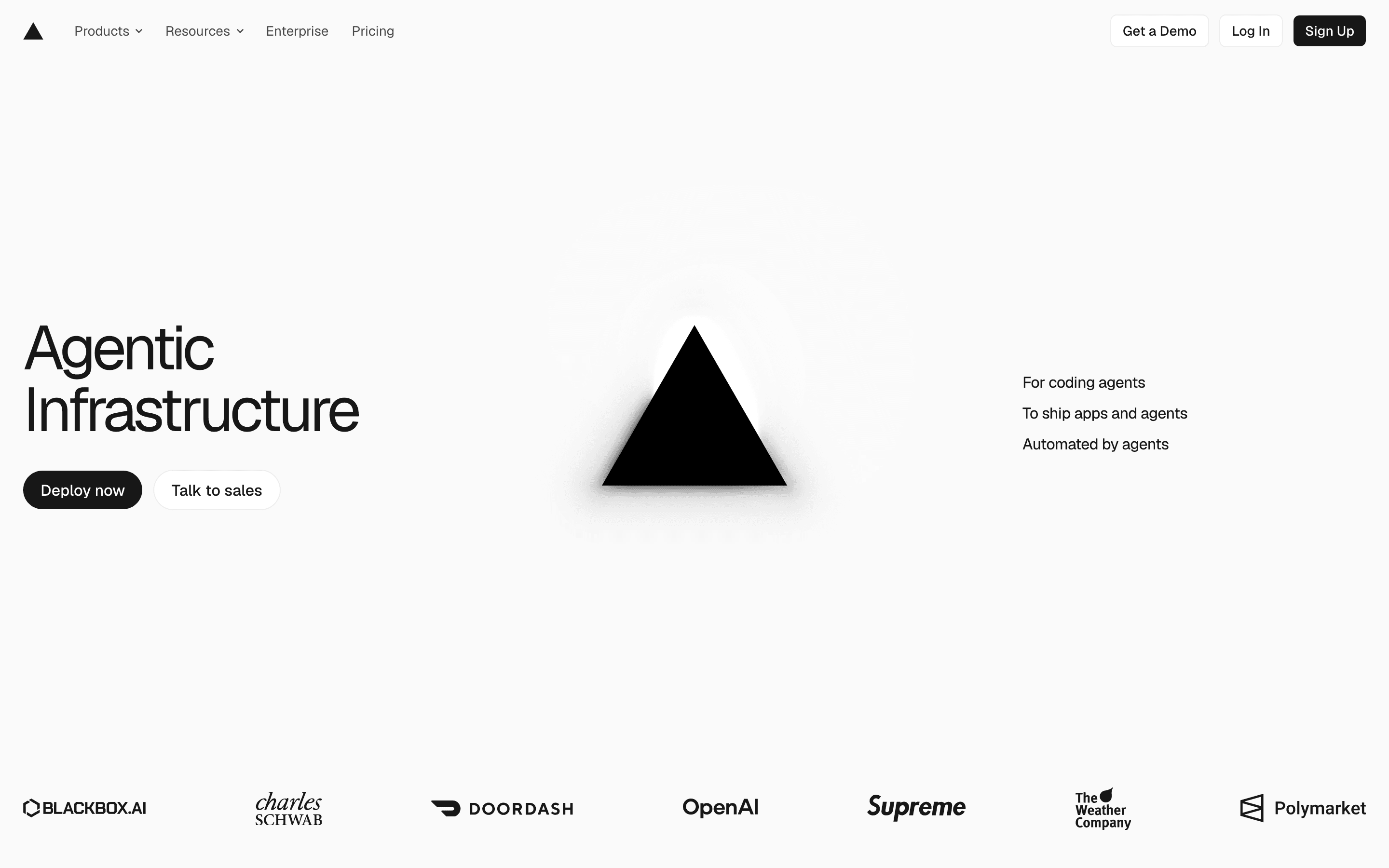 Vercel homepage