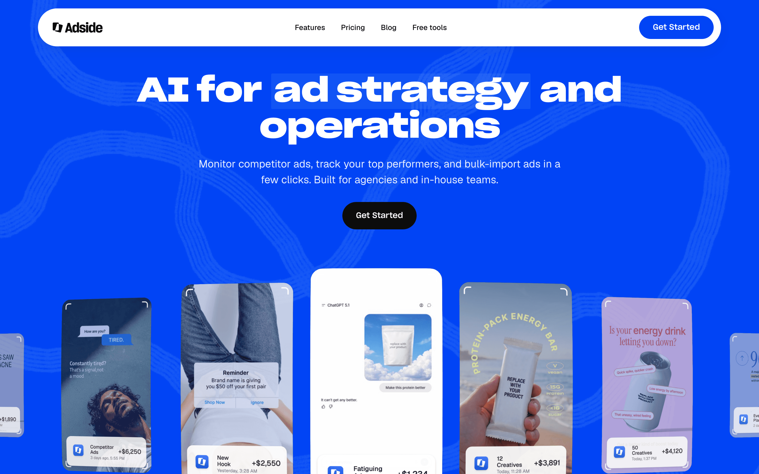 Adside homepage