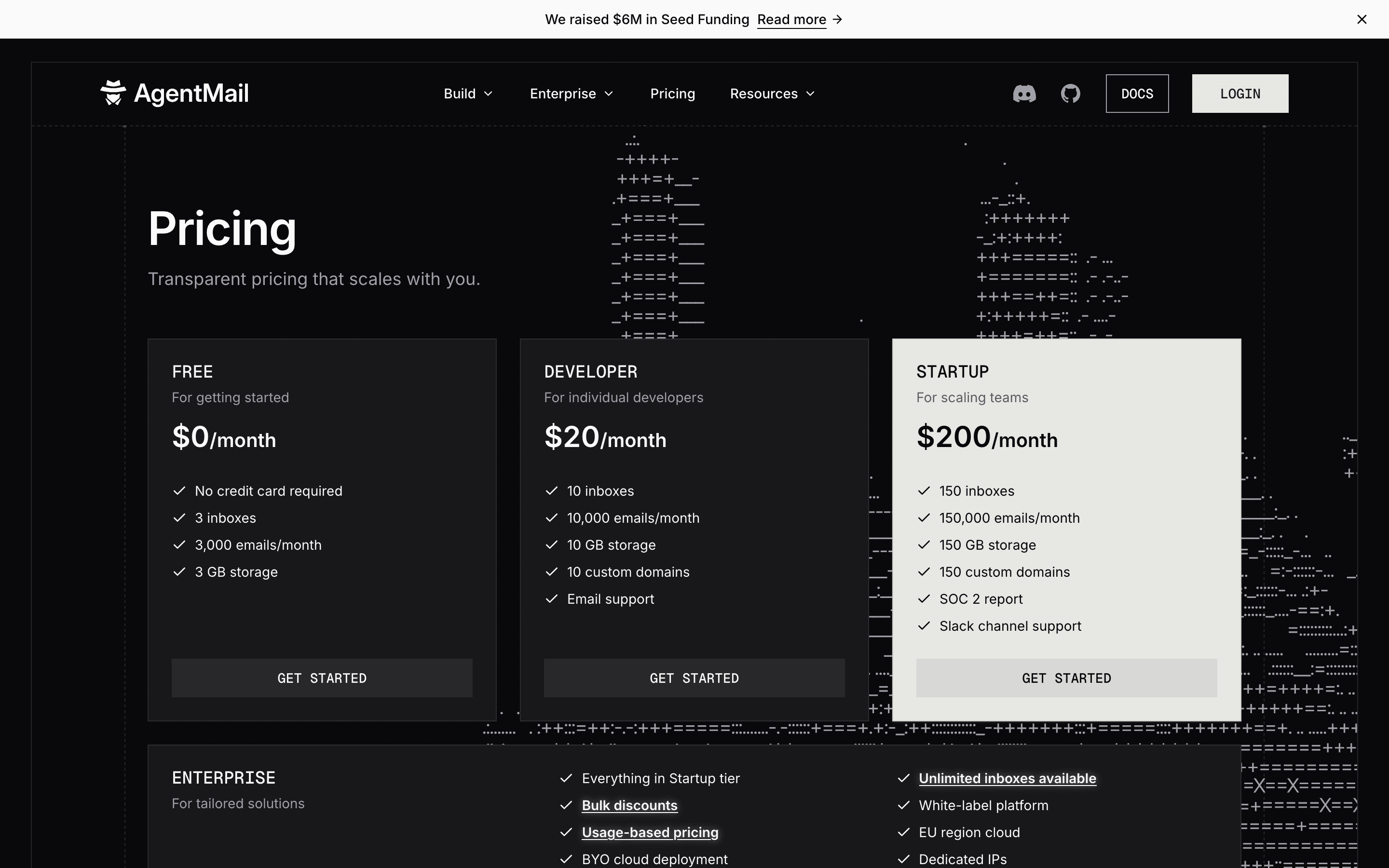 AgentMail pricing