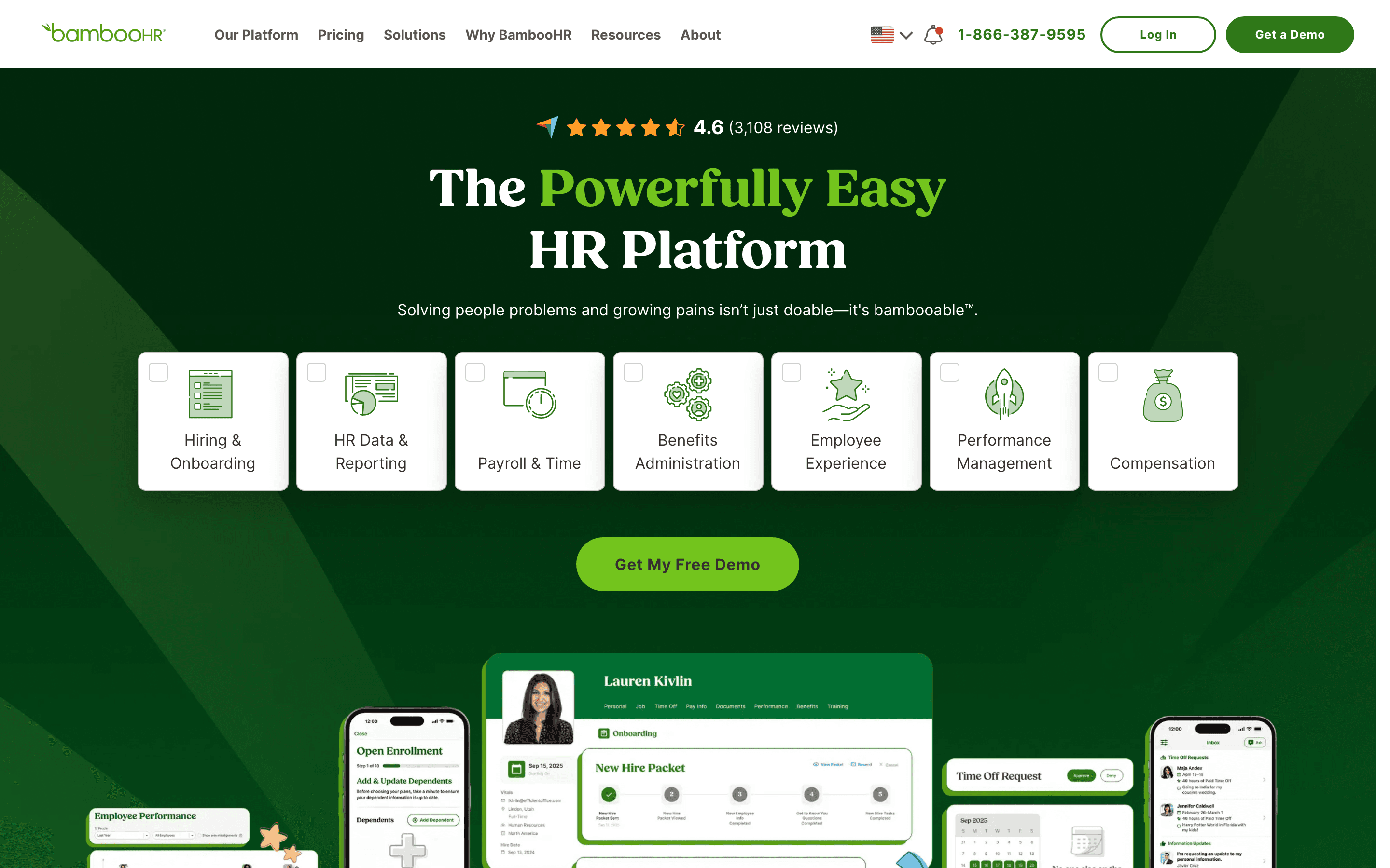 BambooHR homepage