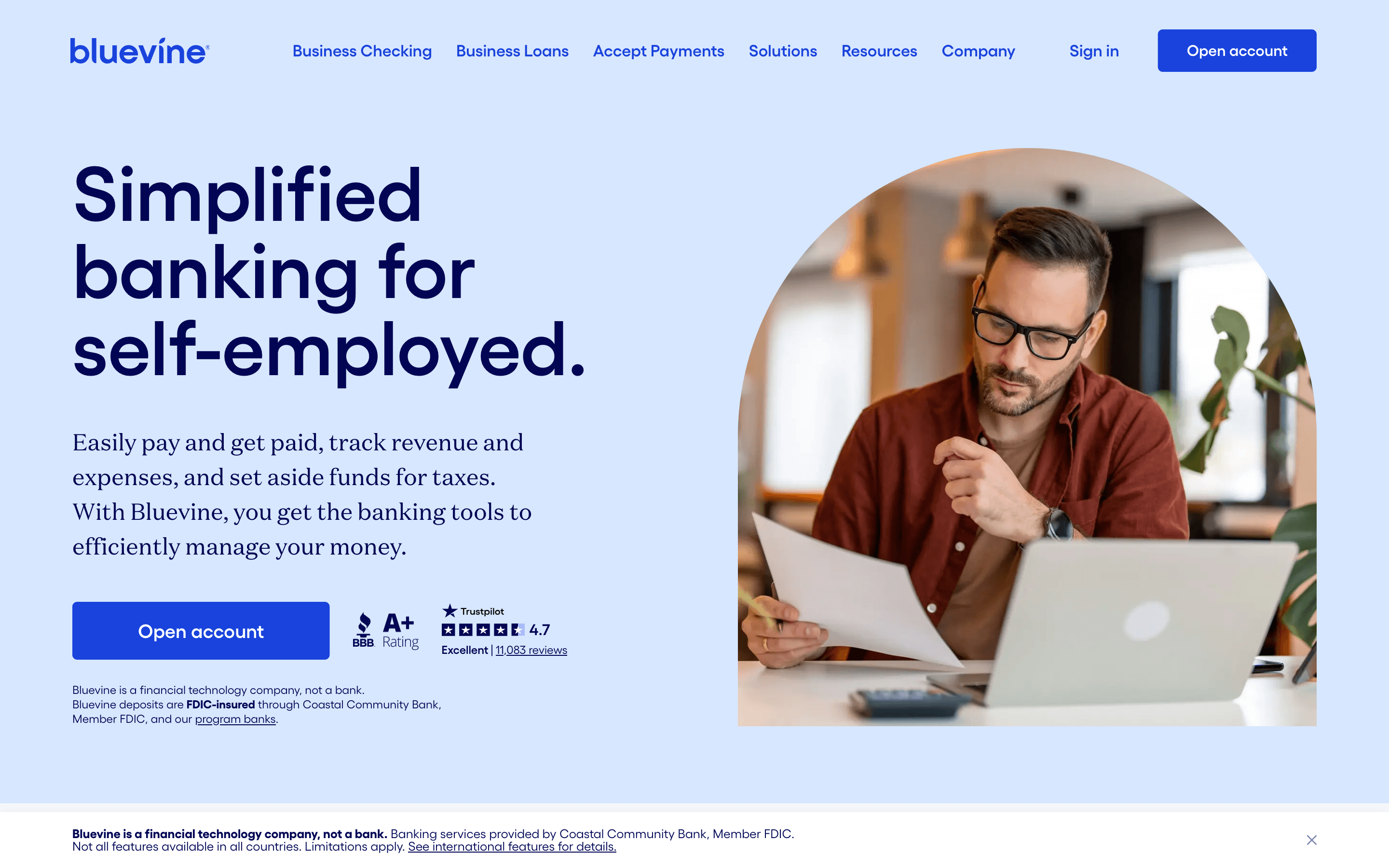 Bluevine: Self employed