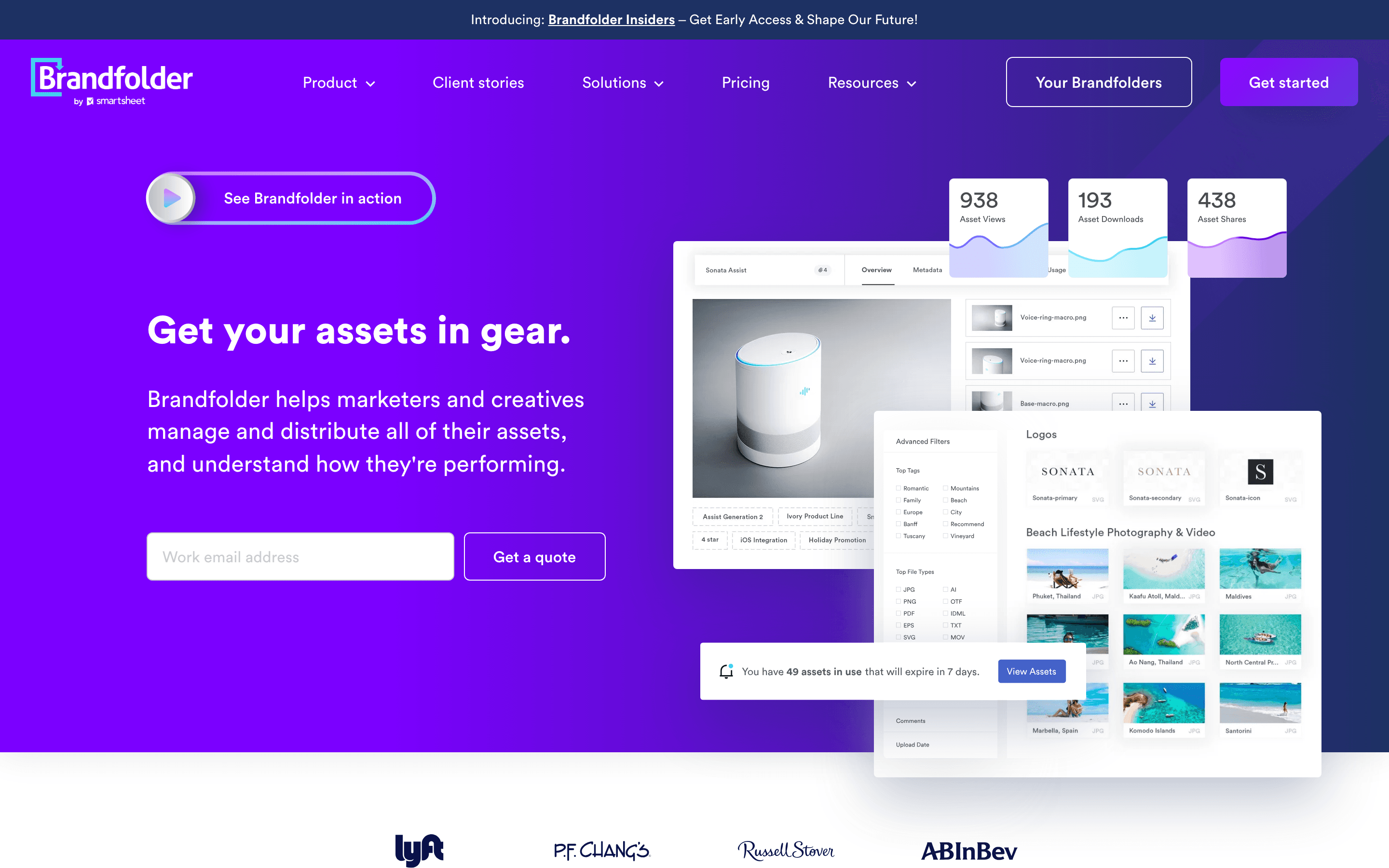 Brandfolder homepage