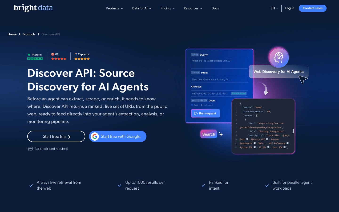 Bright Data: Discover api