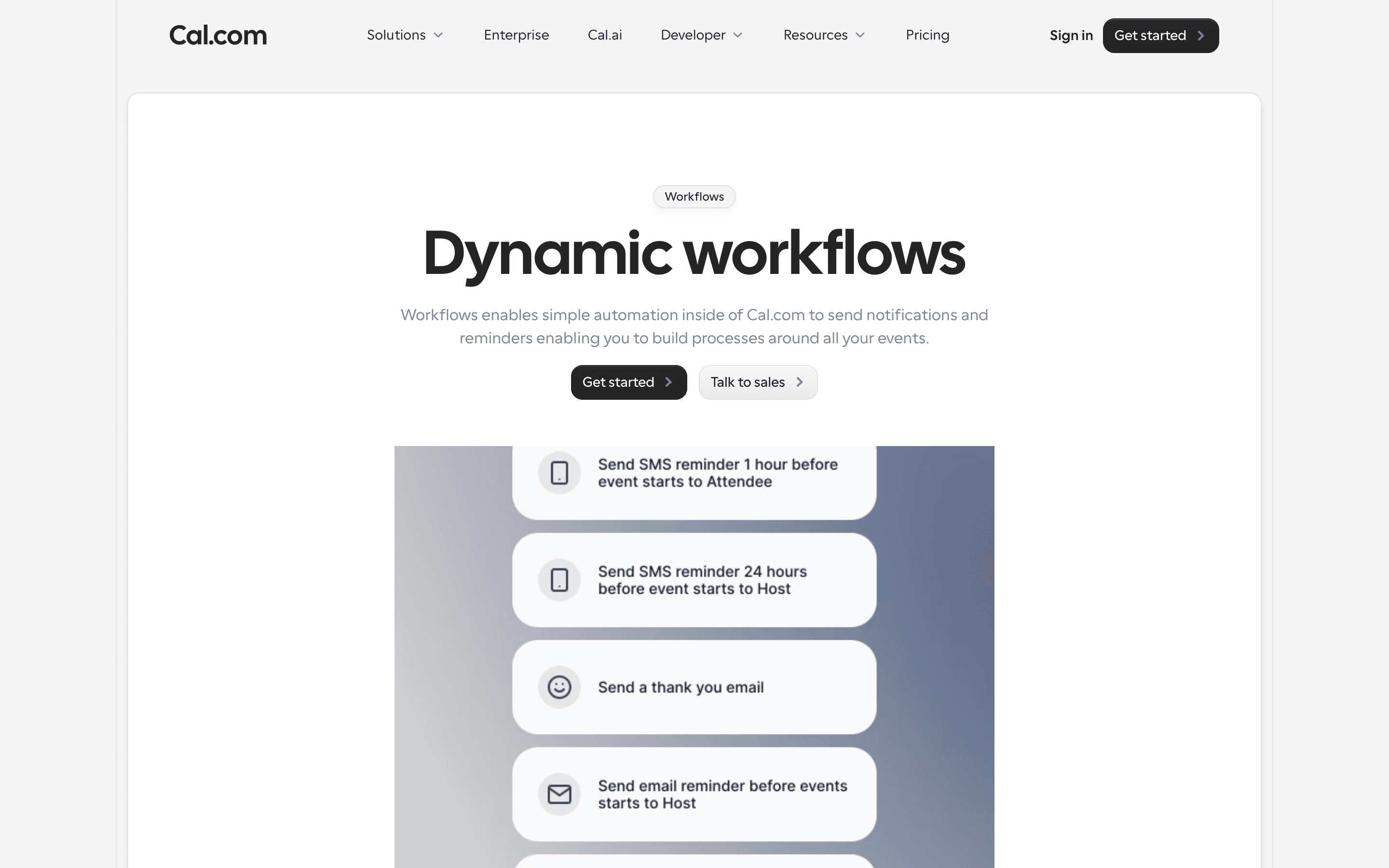 Cal.com: Workflows