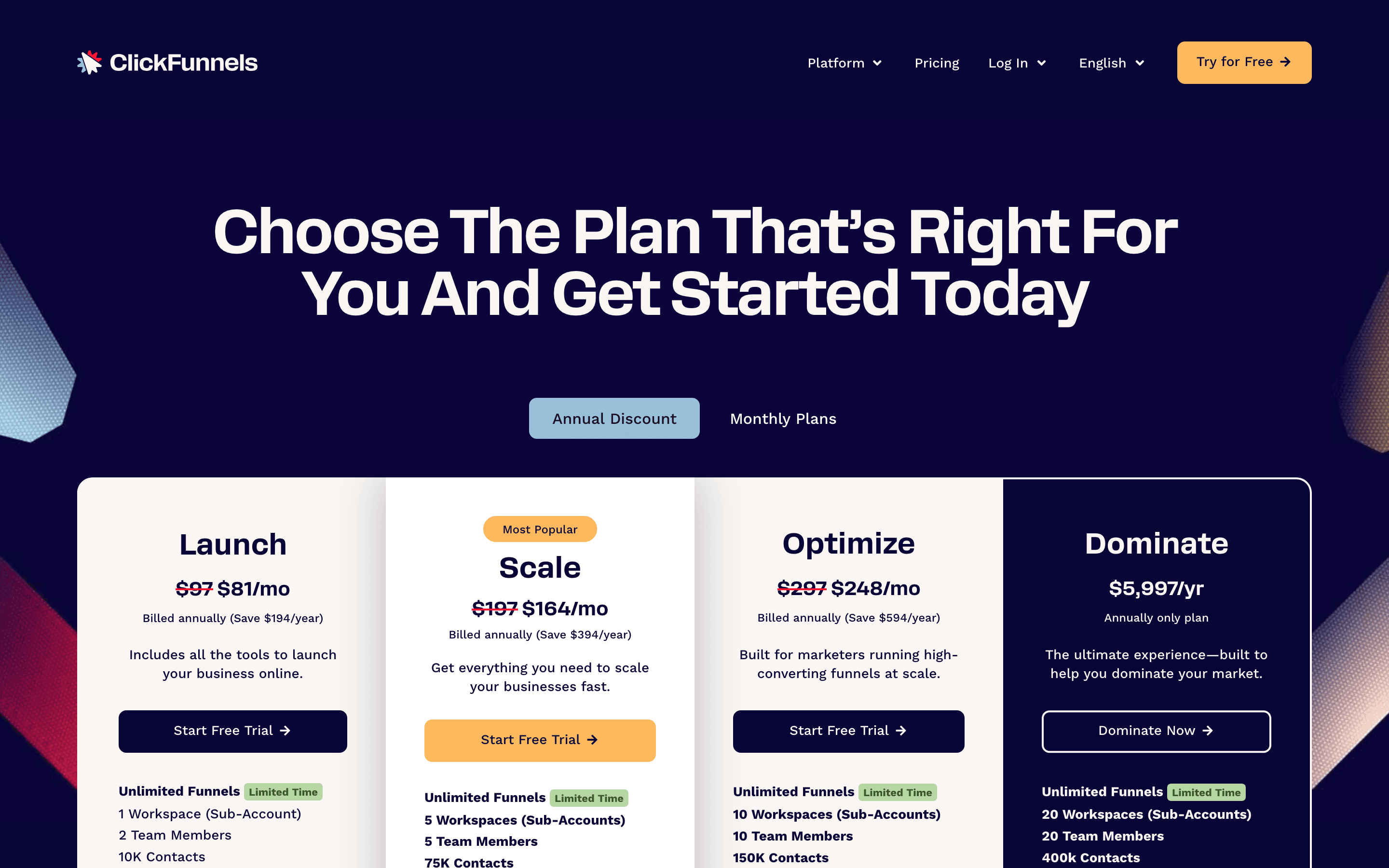 ClickFunnels pricing