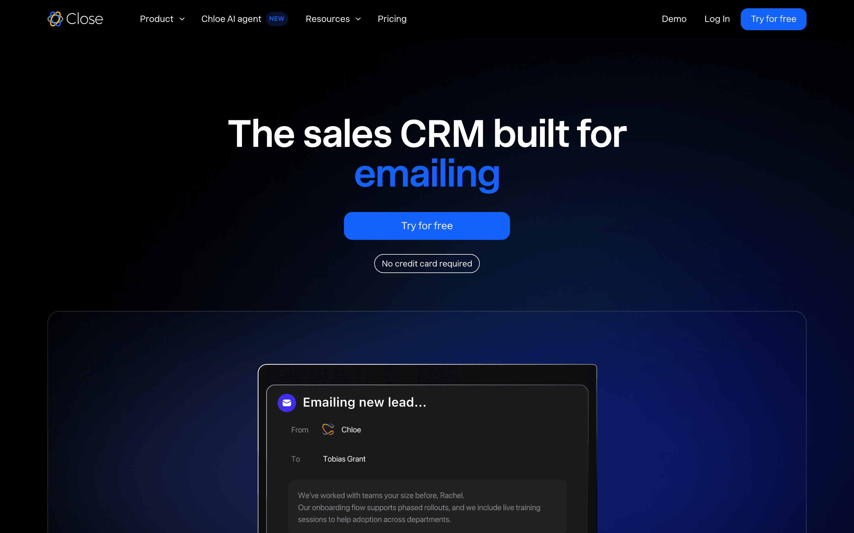Close homepage