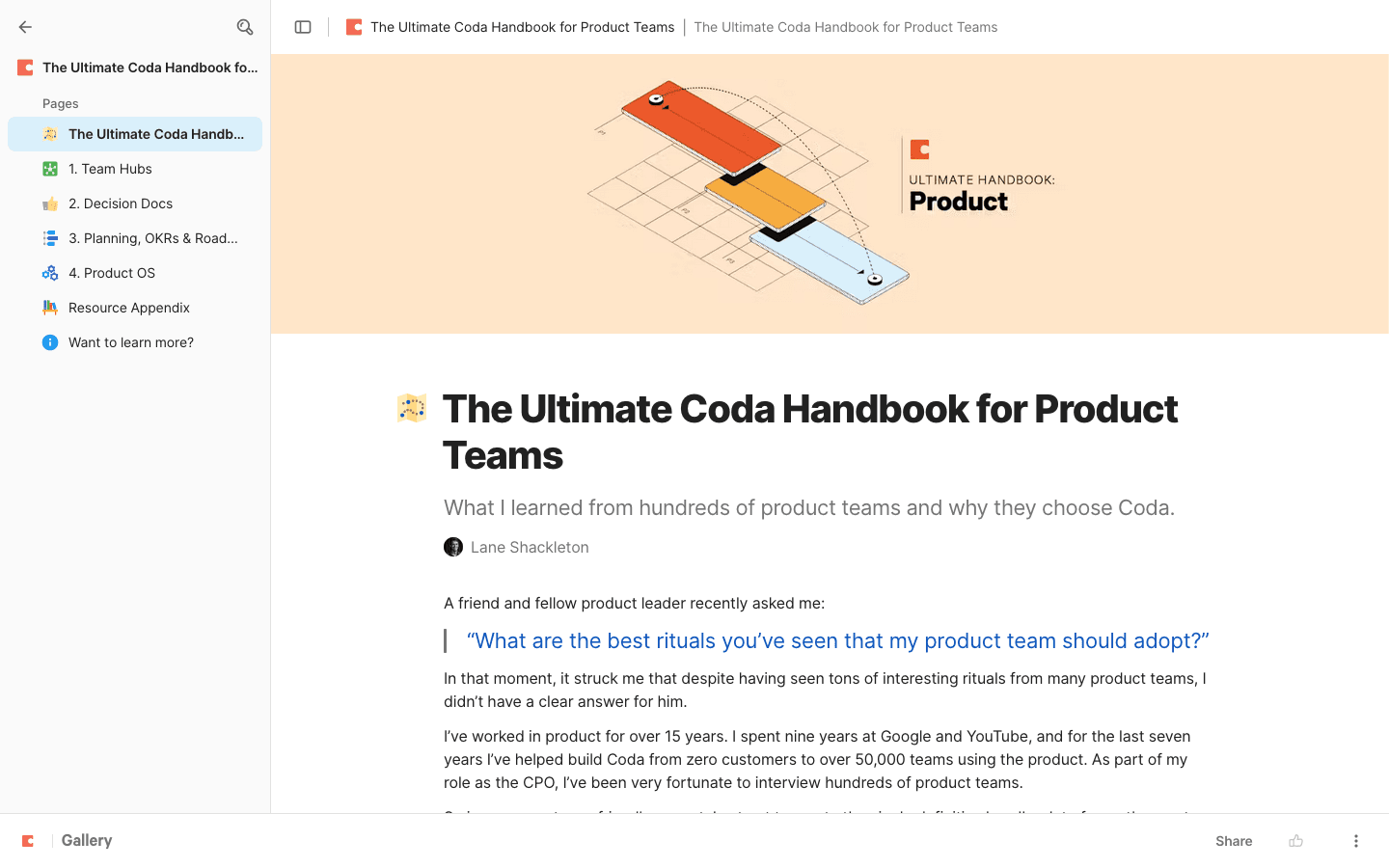 Coda homepage