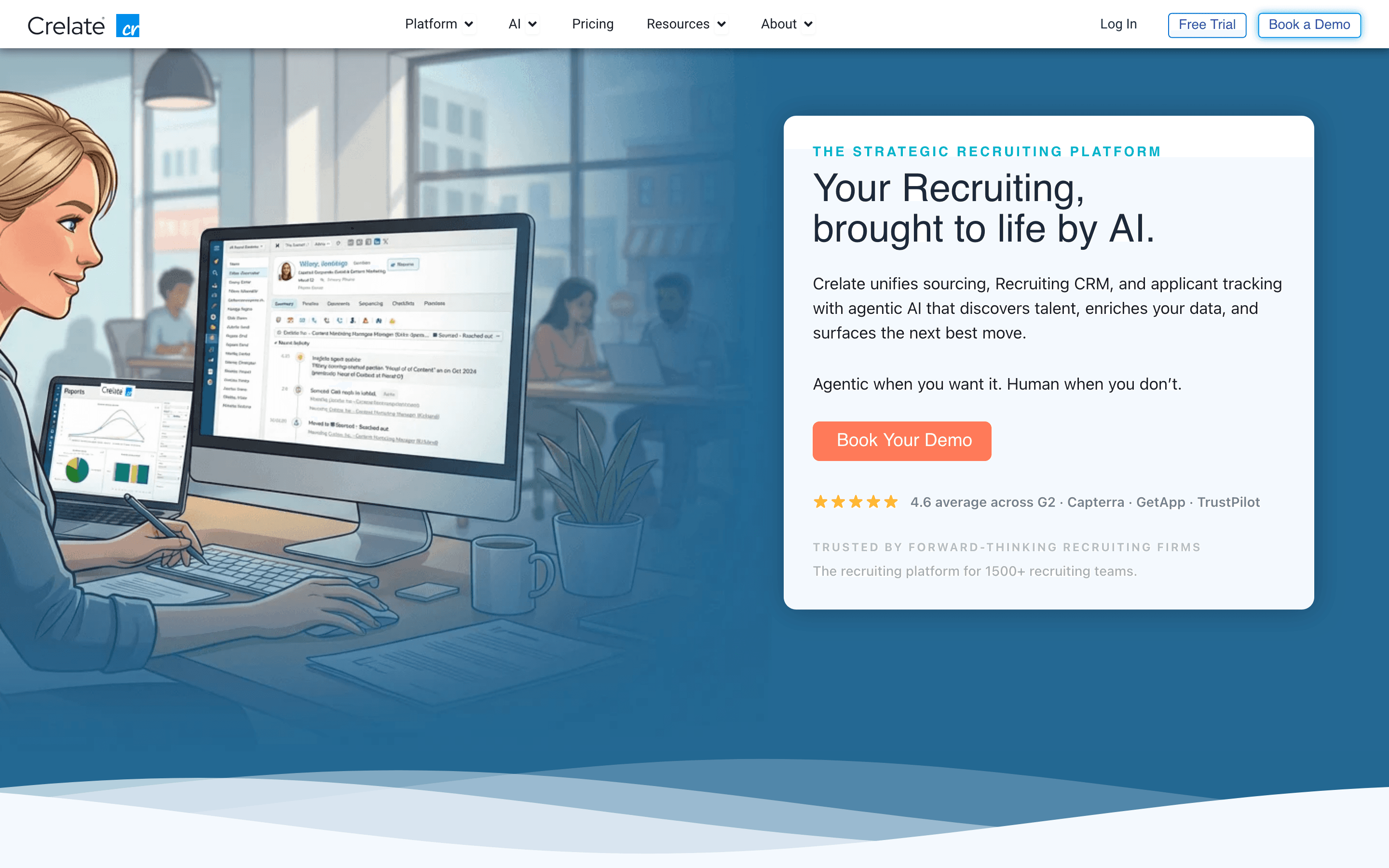 Crelate homepage