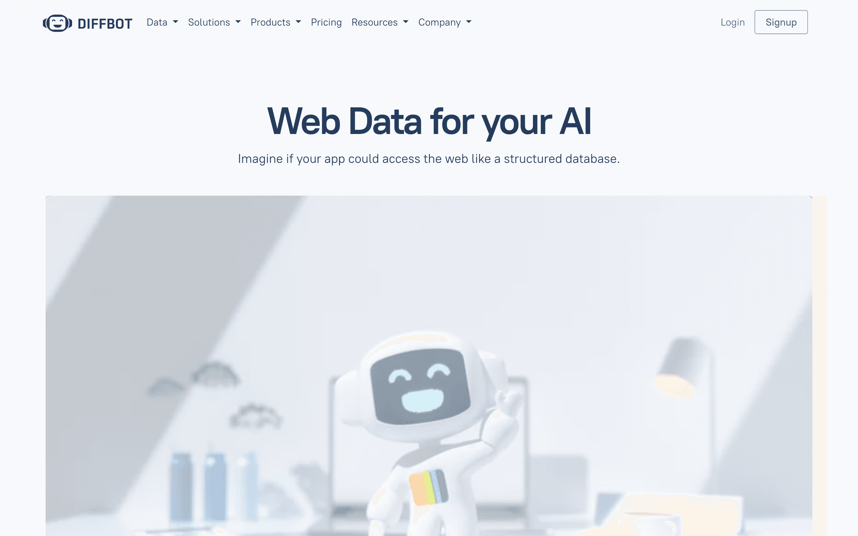 Diffbot homepage