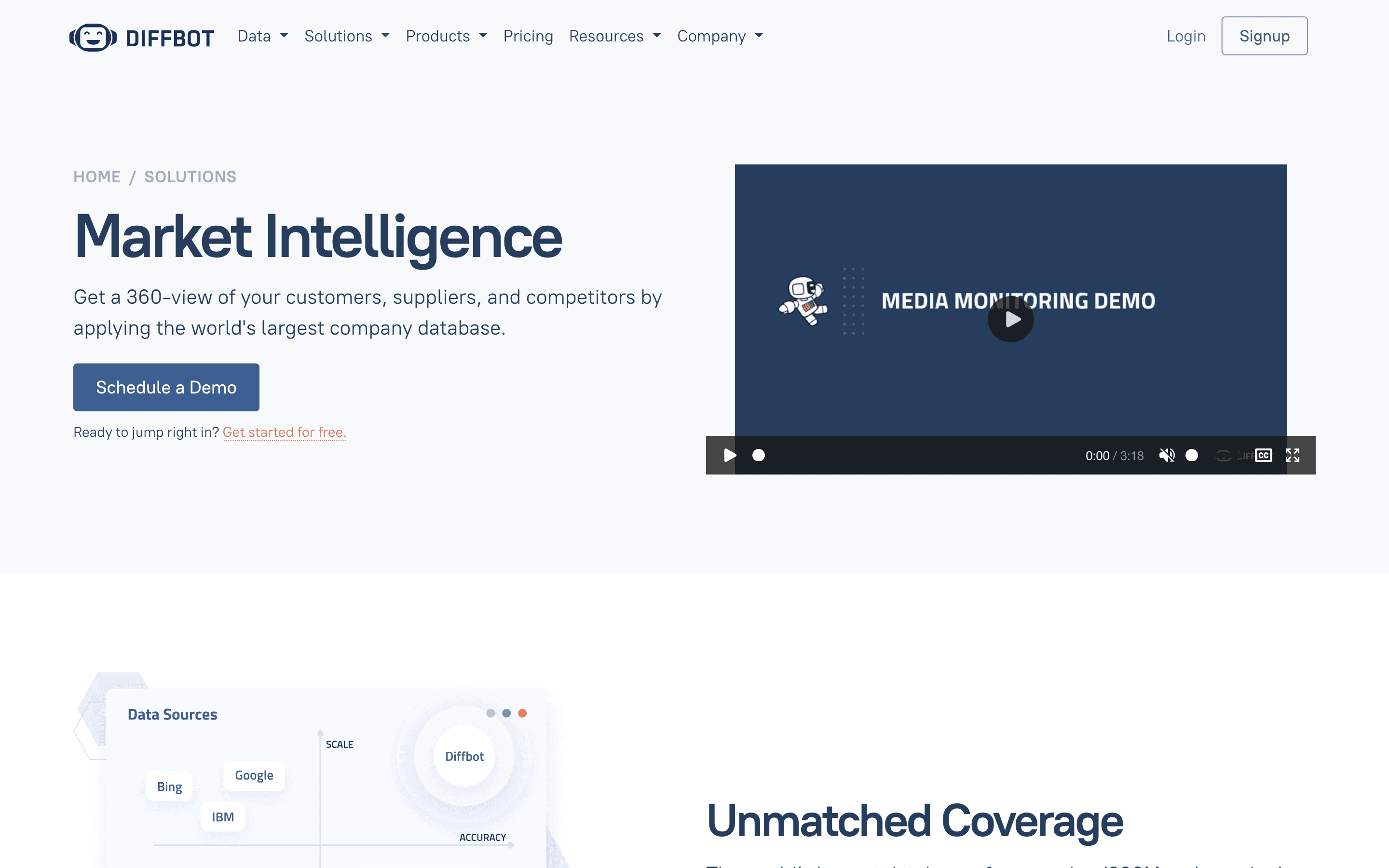 Diffbot: Market intelligence