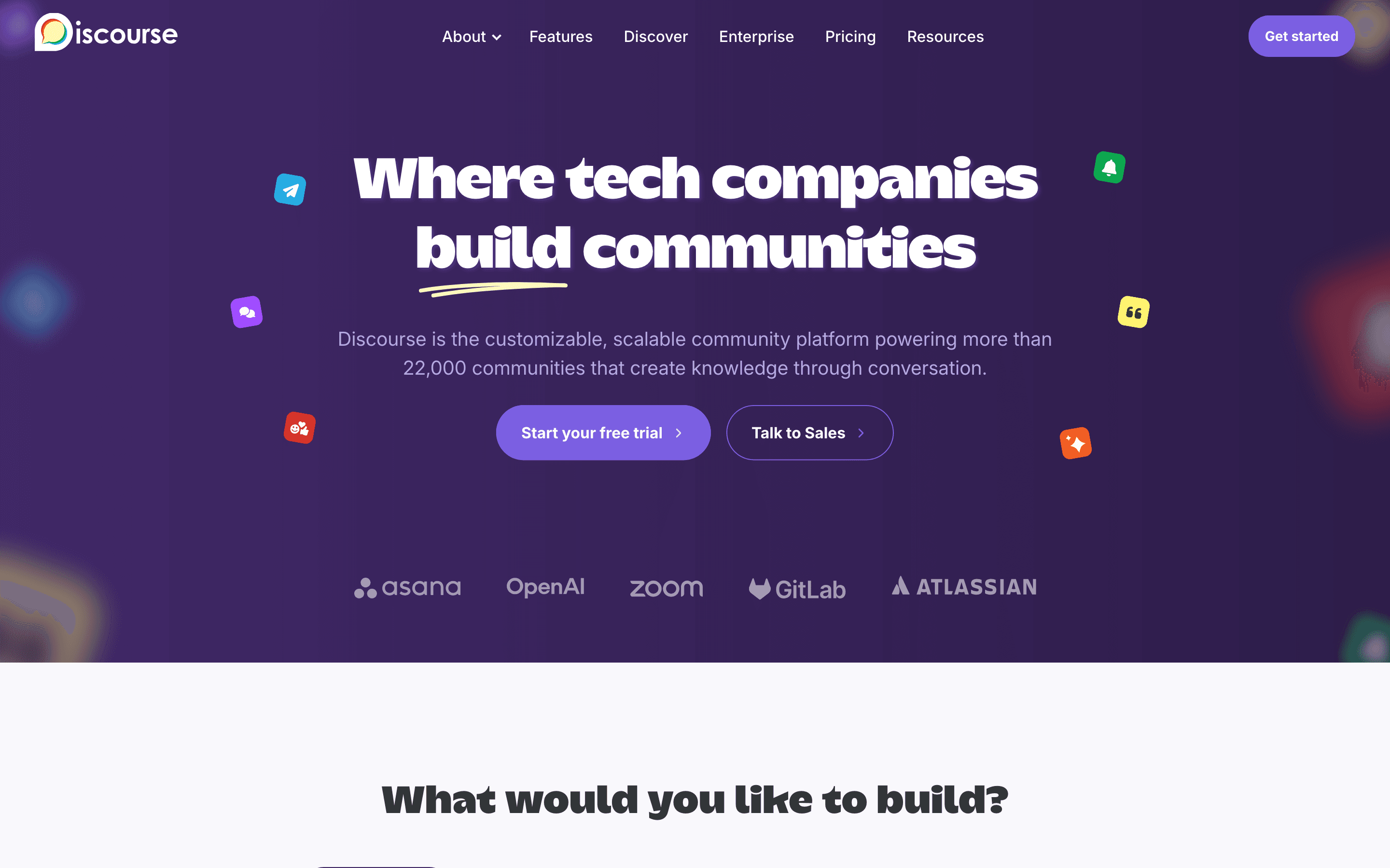 Discourse homepage