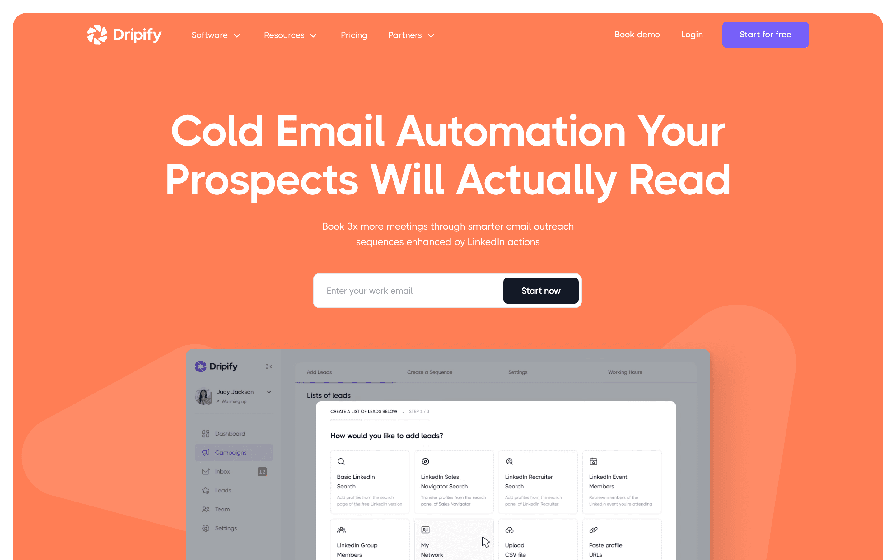 Dripify: Cold email