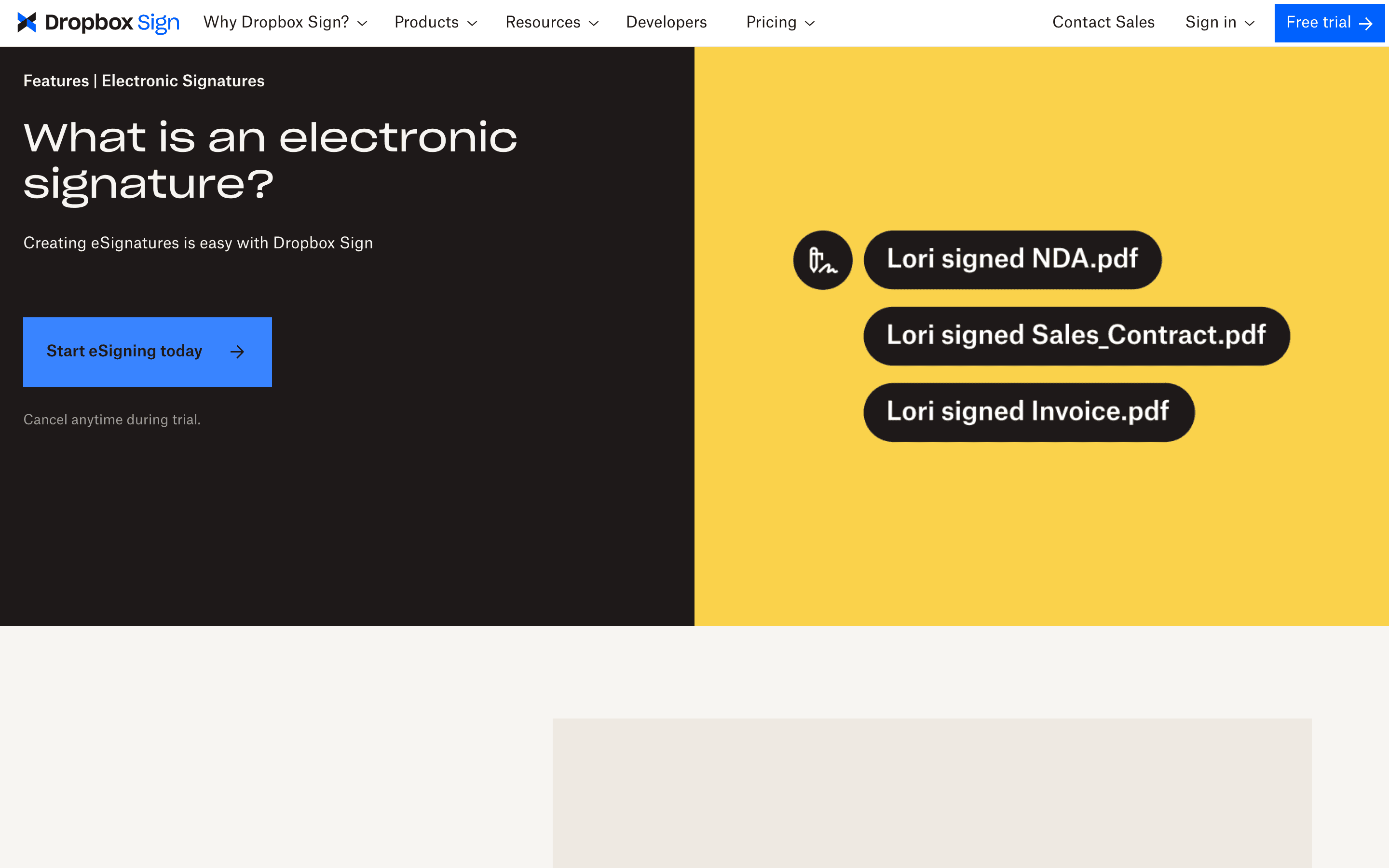 Dropbox Sign: Electronic signatures