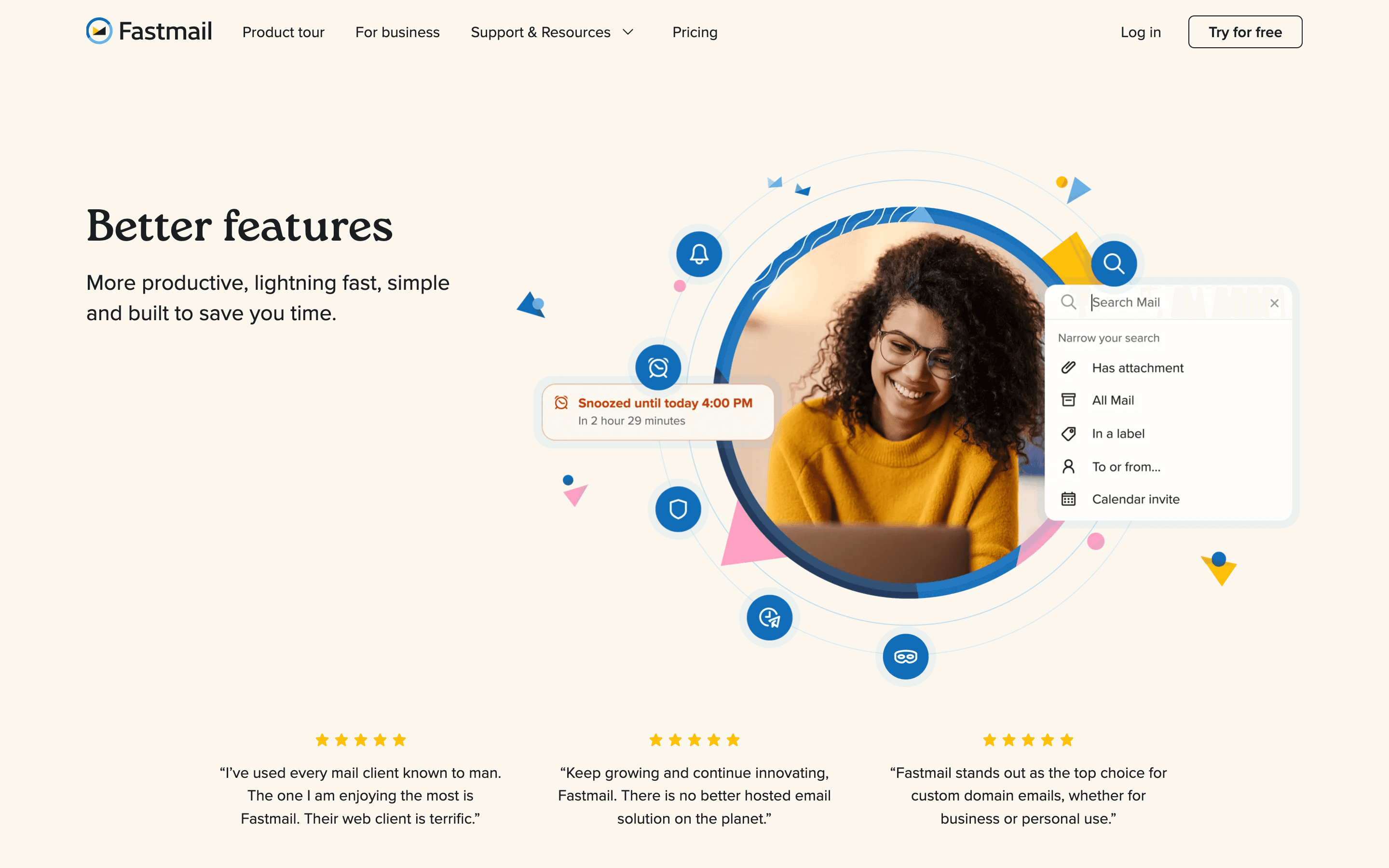 Fastmail: Features