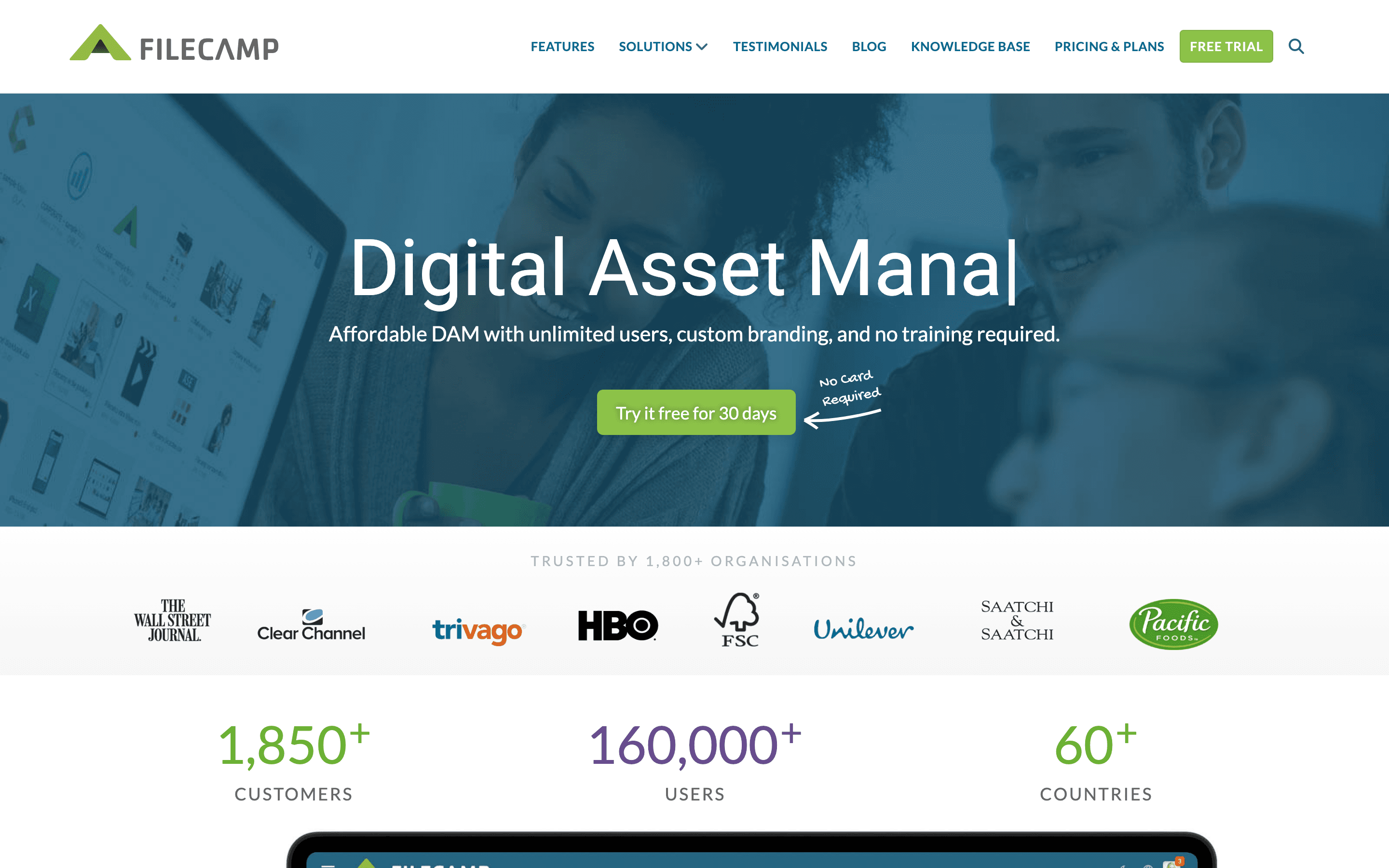 Filecamp homepage