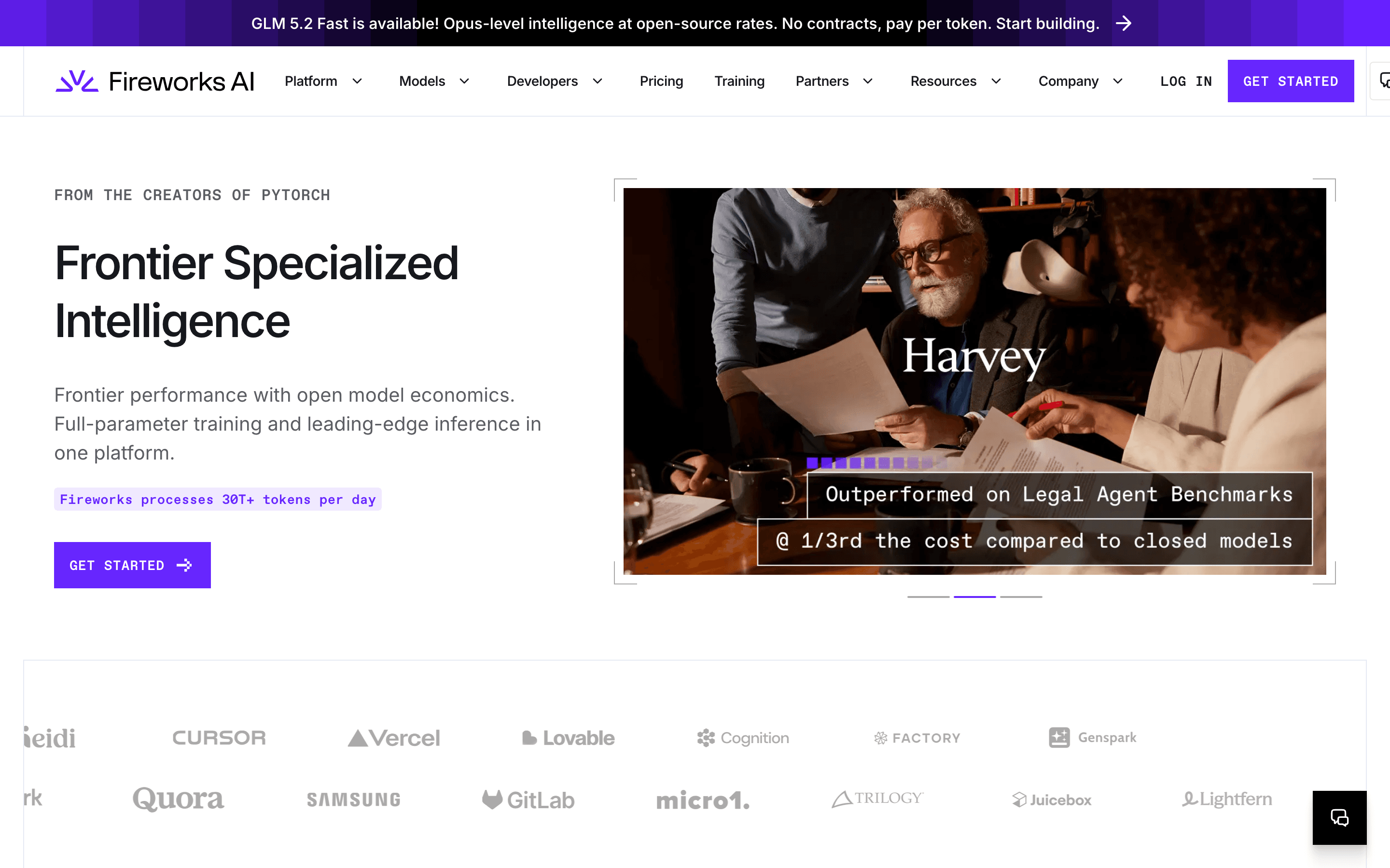 Fireworks AI homepage