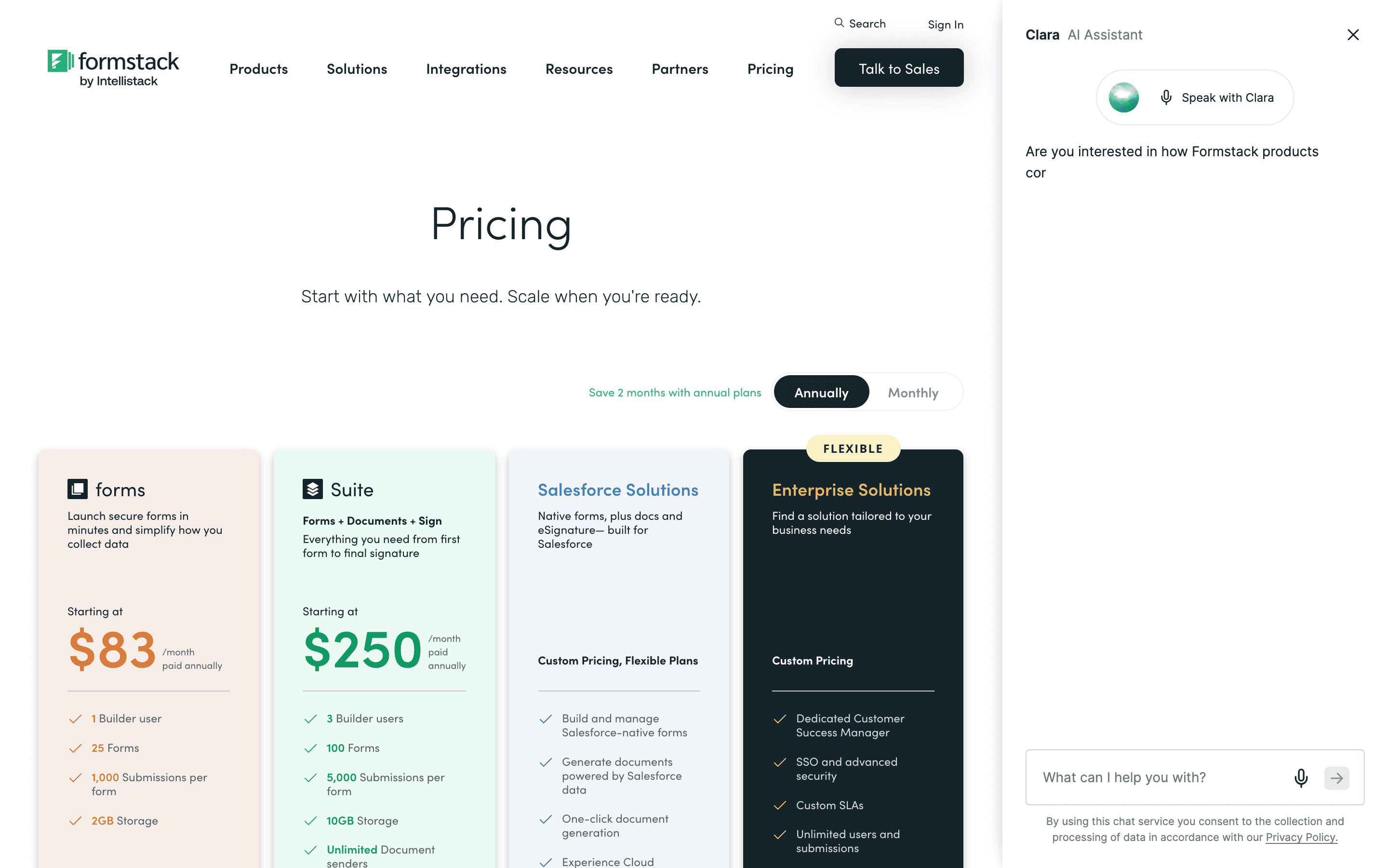 Formstack pricing