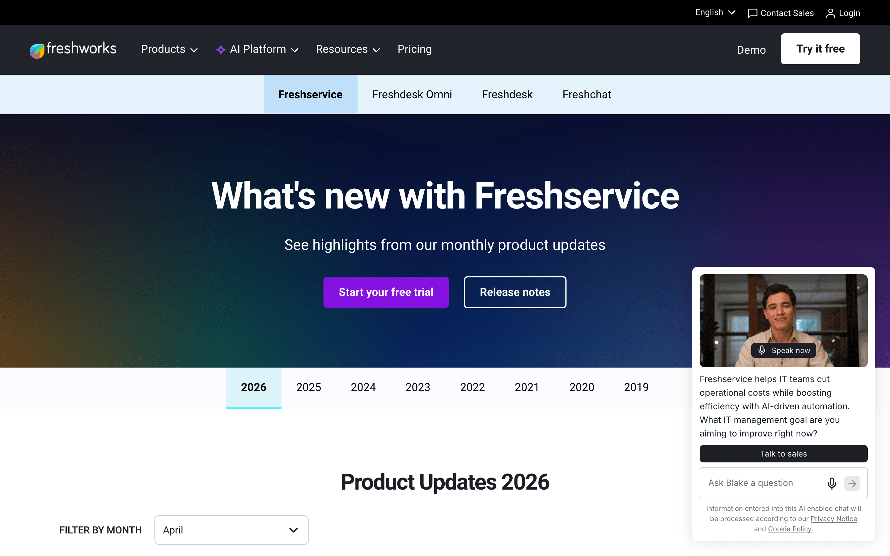 Freshservice: Product updates